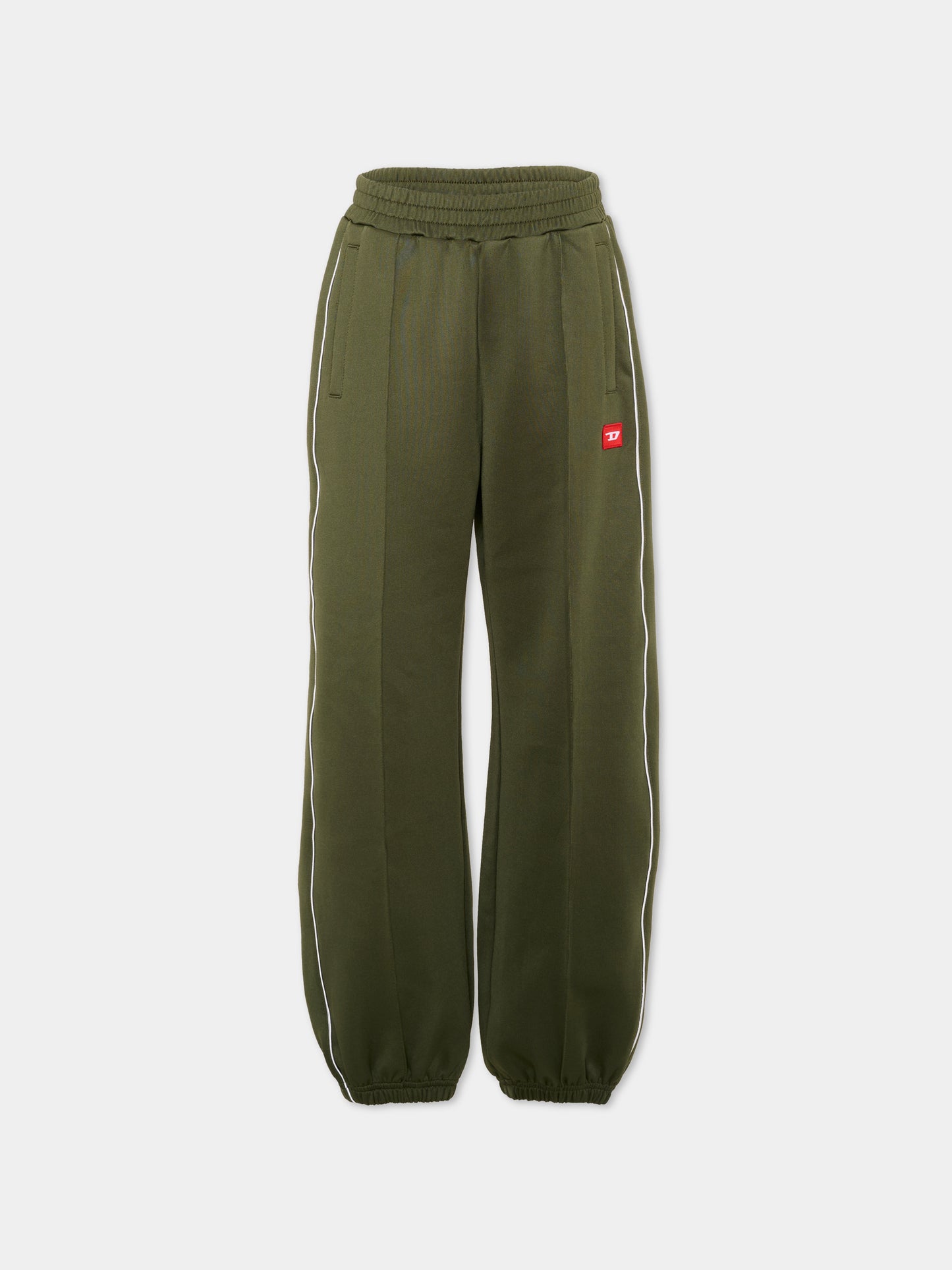 Pantaloni sportivi verdi per bambino con logo,Diesel,J02447 KYAZB K513