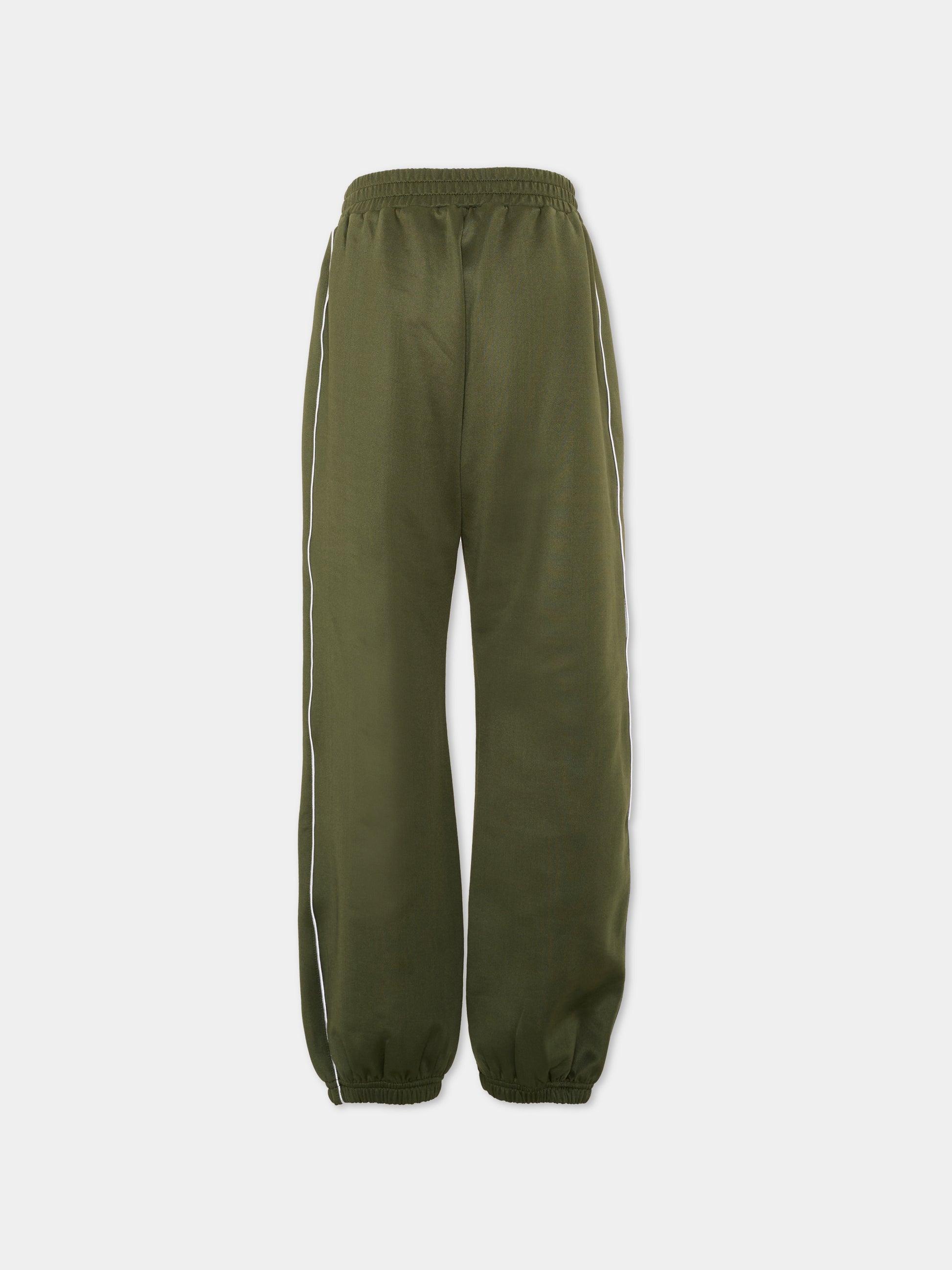 Pantaloni sportivi verdi per bambino con logo,Diesel,J02447 KYAZB K513