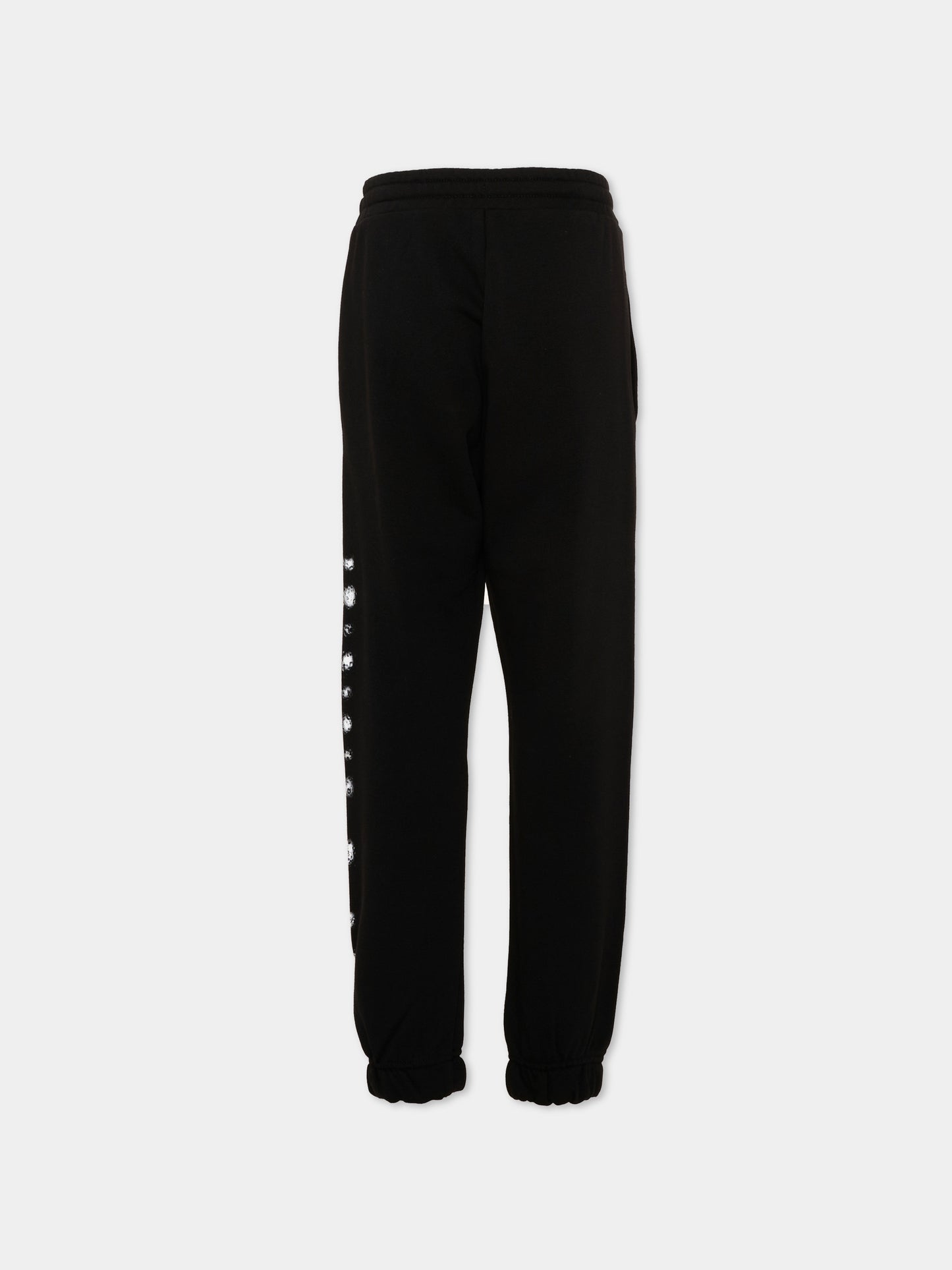 Pantaloni sportivi neri per bambino con logo,Diesel,J02445 KYAZ3 K900