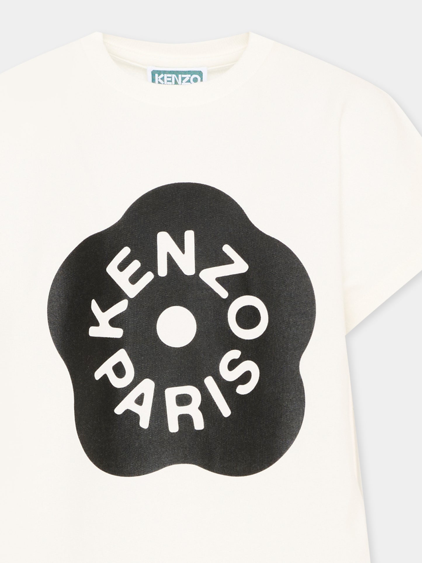 Vestito avorio per bambina con logo