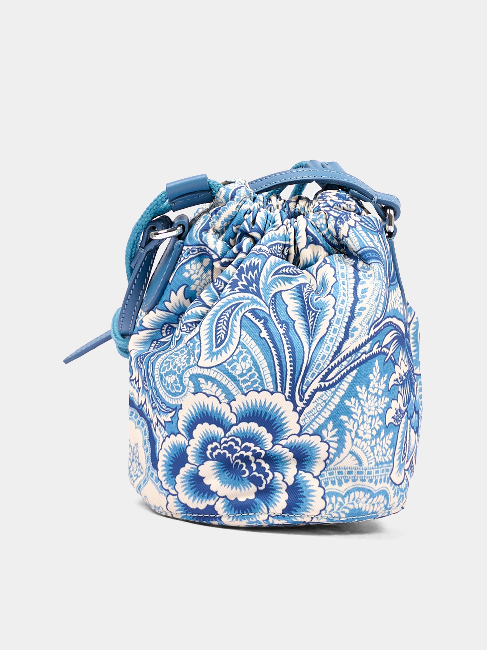 Borsa casual azzurra per bambina con stampa paisley,Etro,GX0B08 N0369 638BL