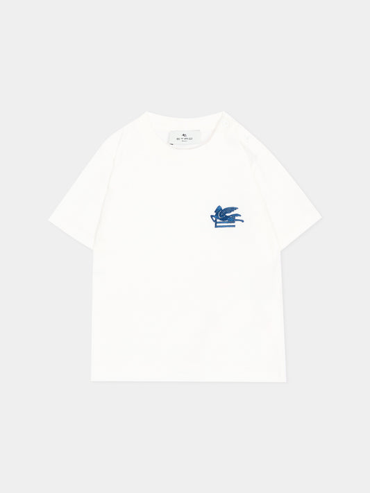 T-Shirt avorio per neonati con Pegaso,Etro,GX8551 Z3186 101