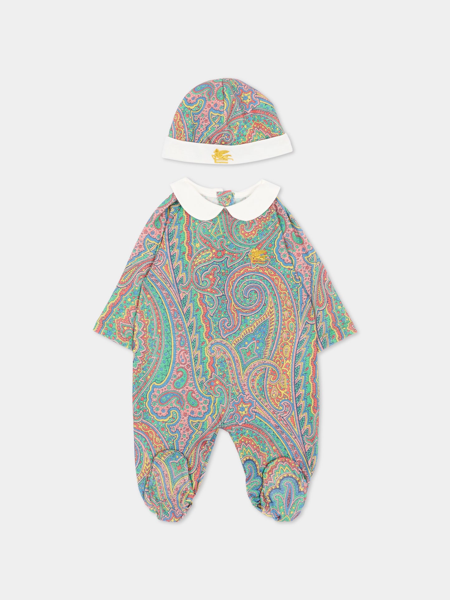 Set tutina multicolor per neonati con stampa paisley,Etro,GXB530 J0517 999