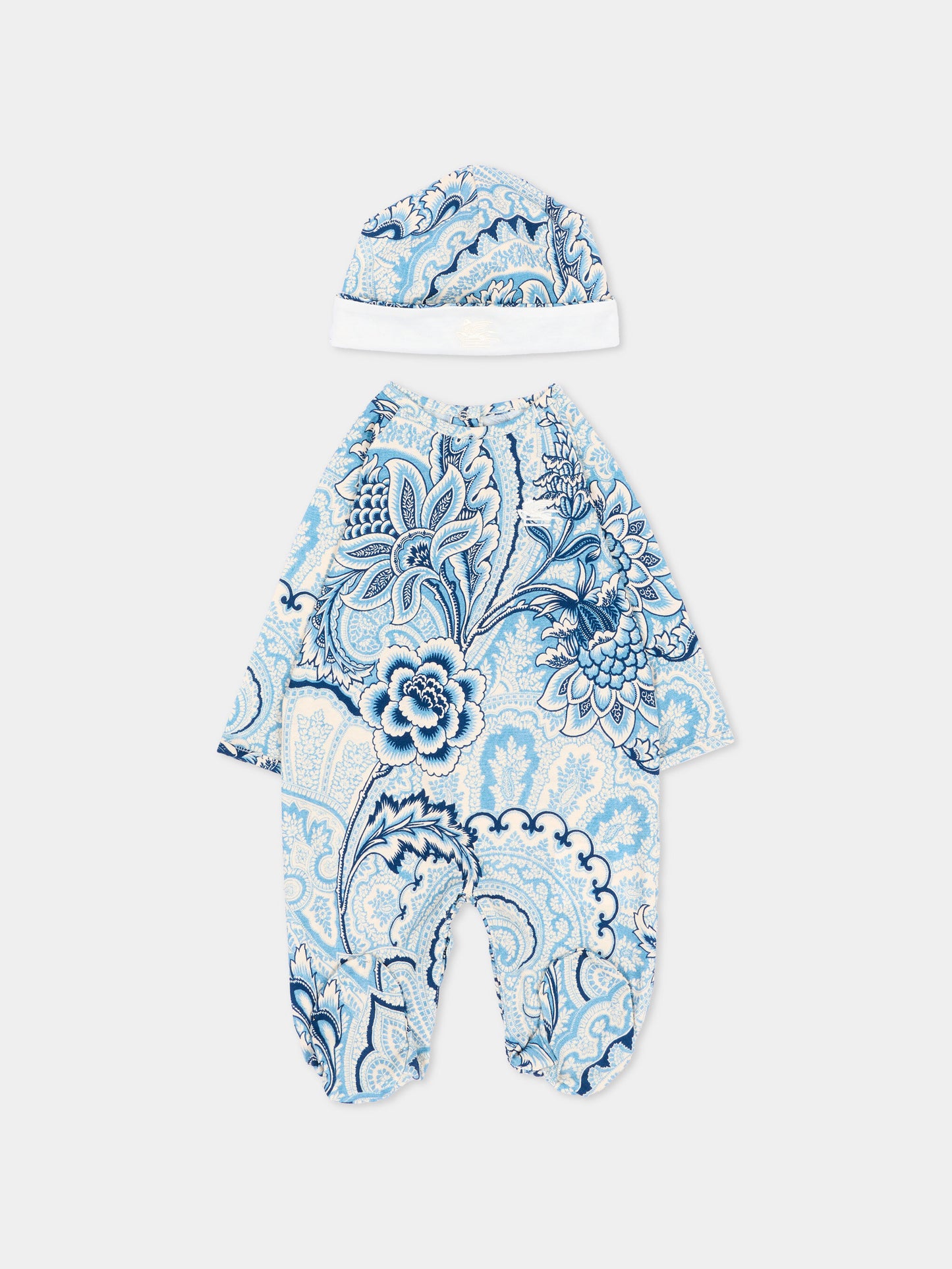Set tutina avorio per neonati con stampa paisley,Etro,GXB540 Z3377 638BL