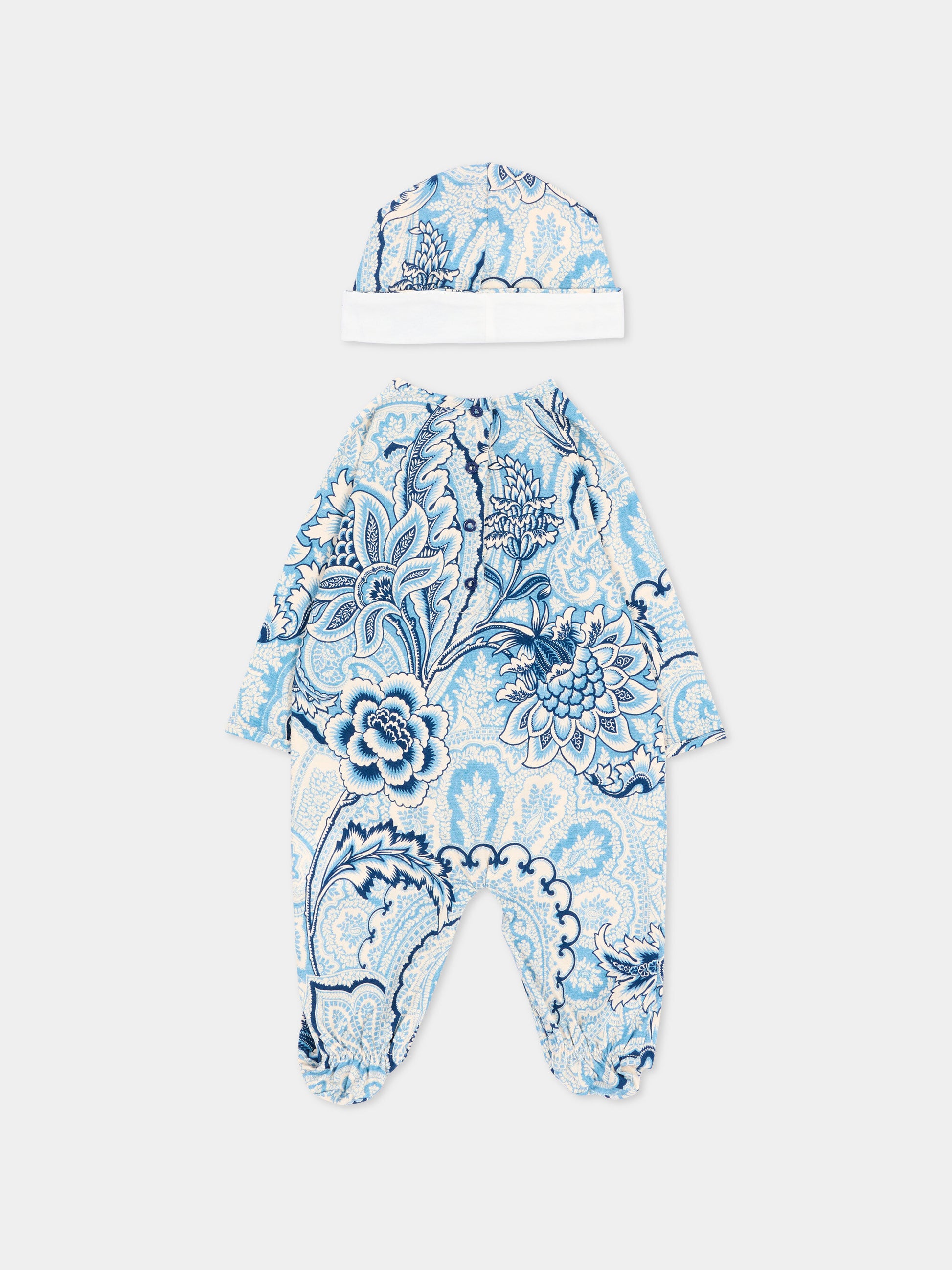 Set tutina avorio per neonati con stampa paisley,Etro,GXB540 Z3377 638BL