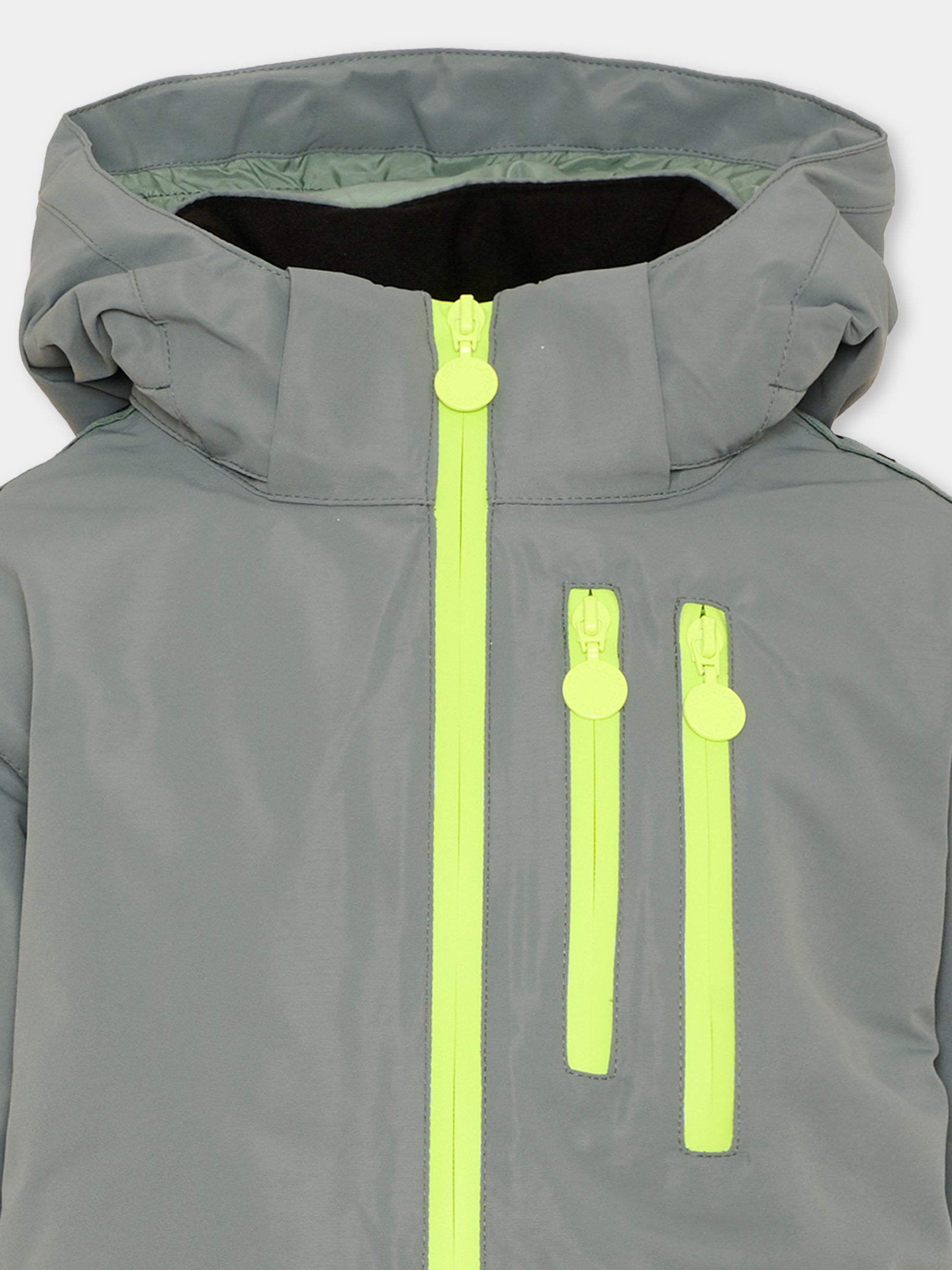Piumino verde per bambina con logo,Stella Mccartney Kids,TX2P00 Z0432 760