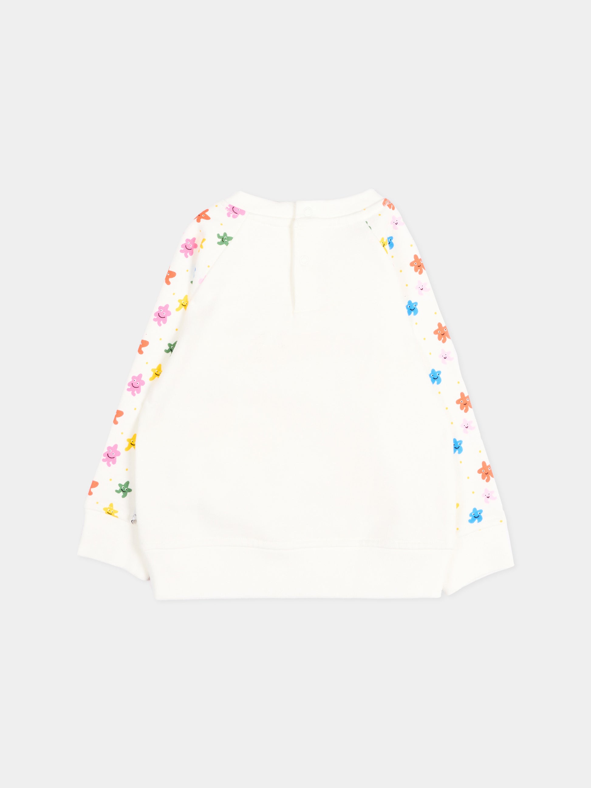 Felpa avorio per neonata con stelle,Stella Mccartney Kids,TX4050 Z3059 101