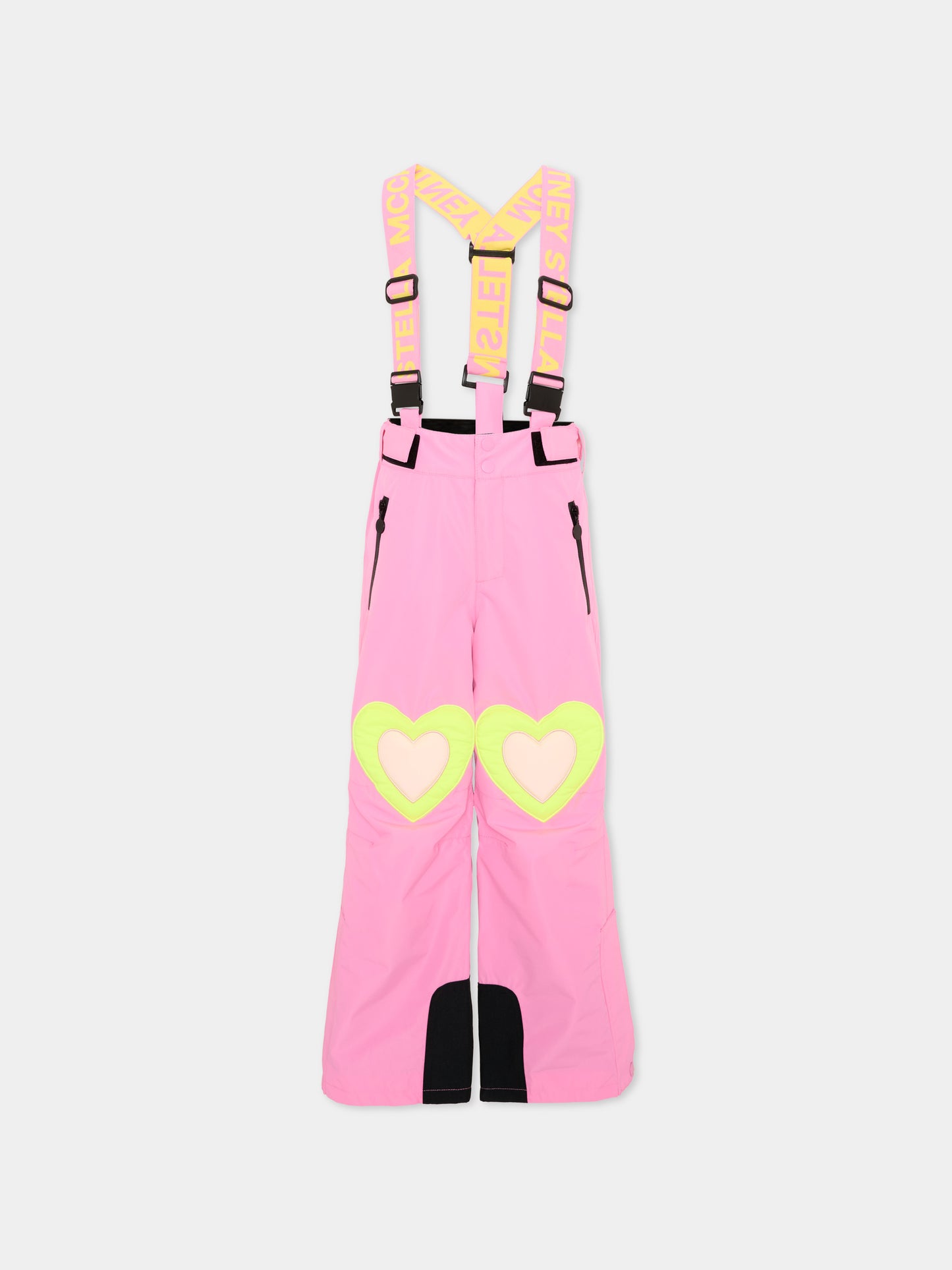 Pantaloni da neve rosa per bambina con cuori,Stella Mccartney Kids,TX6D80 Z0432 552