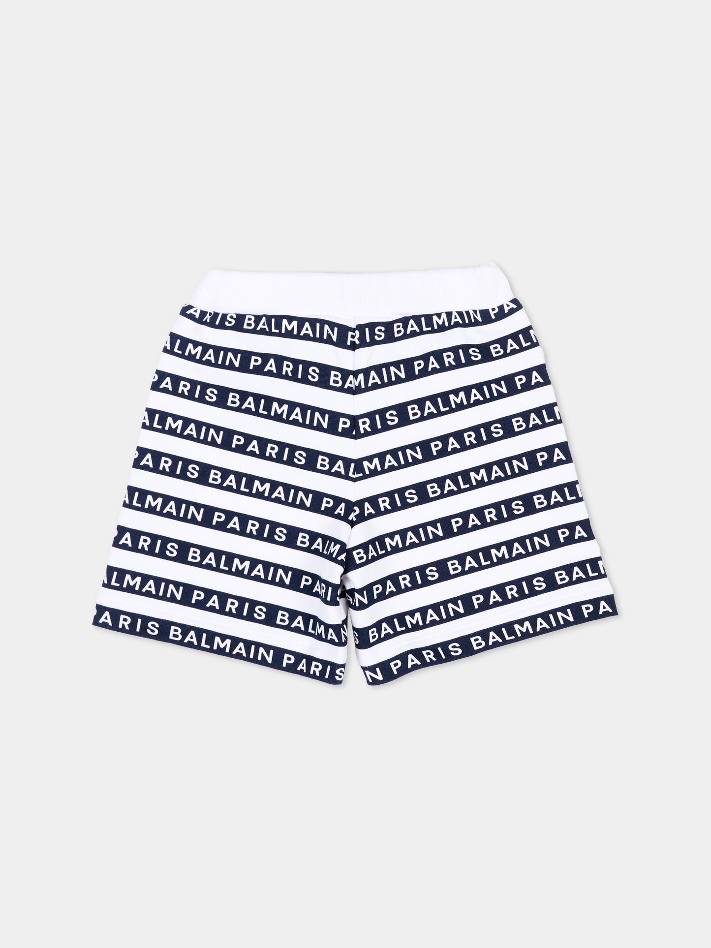 Shorts sportivi blu per neonati con logo,Balmain Kids,BU6589 Z1909 100BL