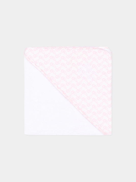Accappatoio rosa per neonato con stampa paisley,Etro,GU0540 P0425 505RS