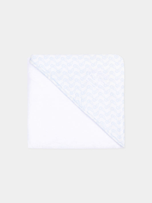 Accappatoio celeste per neonato con stampa paisley,Etro,GU0540 P0425 685CE