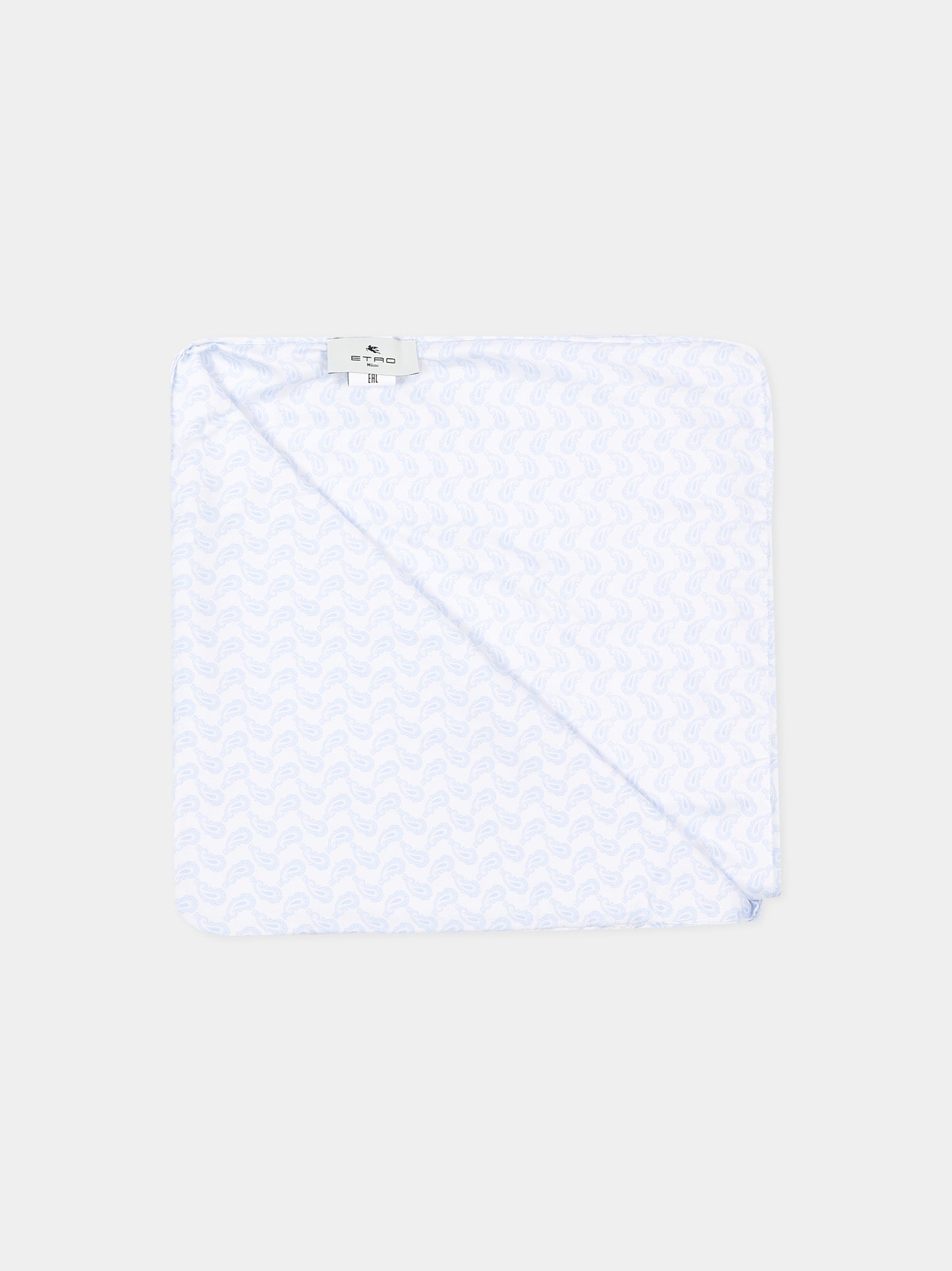 Accappatoio celeste per neonato con stampa paisley,Etro,GU0540 P0425 685CE