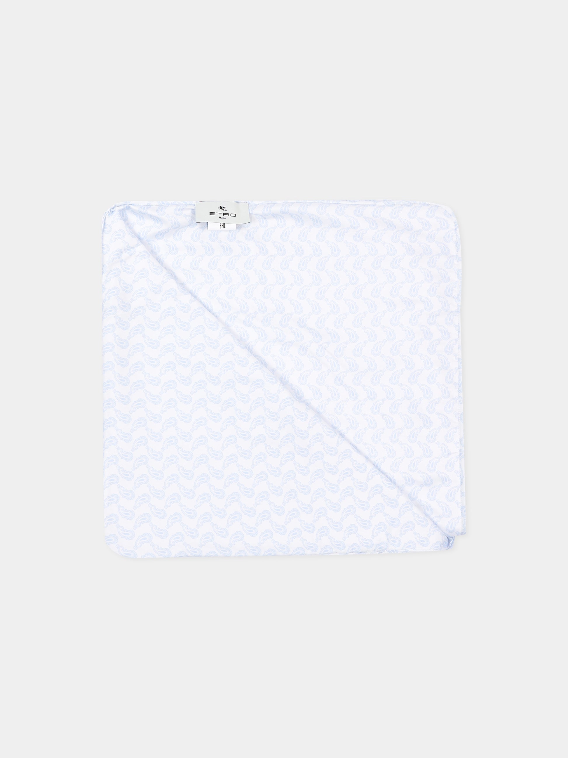 Accappatoio celeste per neonato con stampa paisley,Etro,GU0540 P0425 685CE