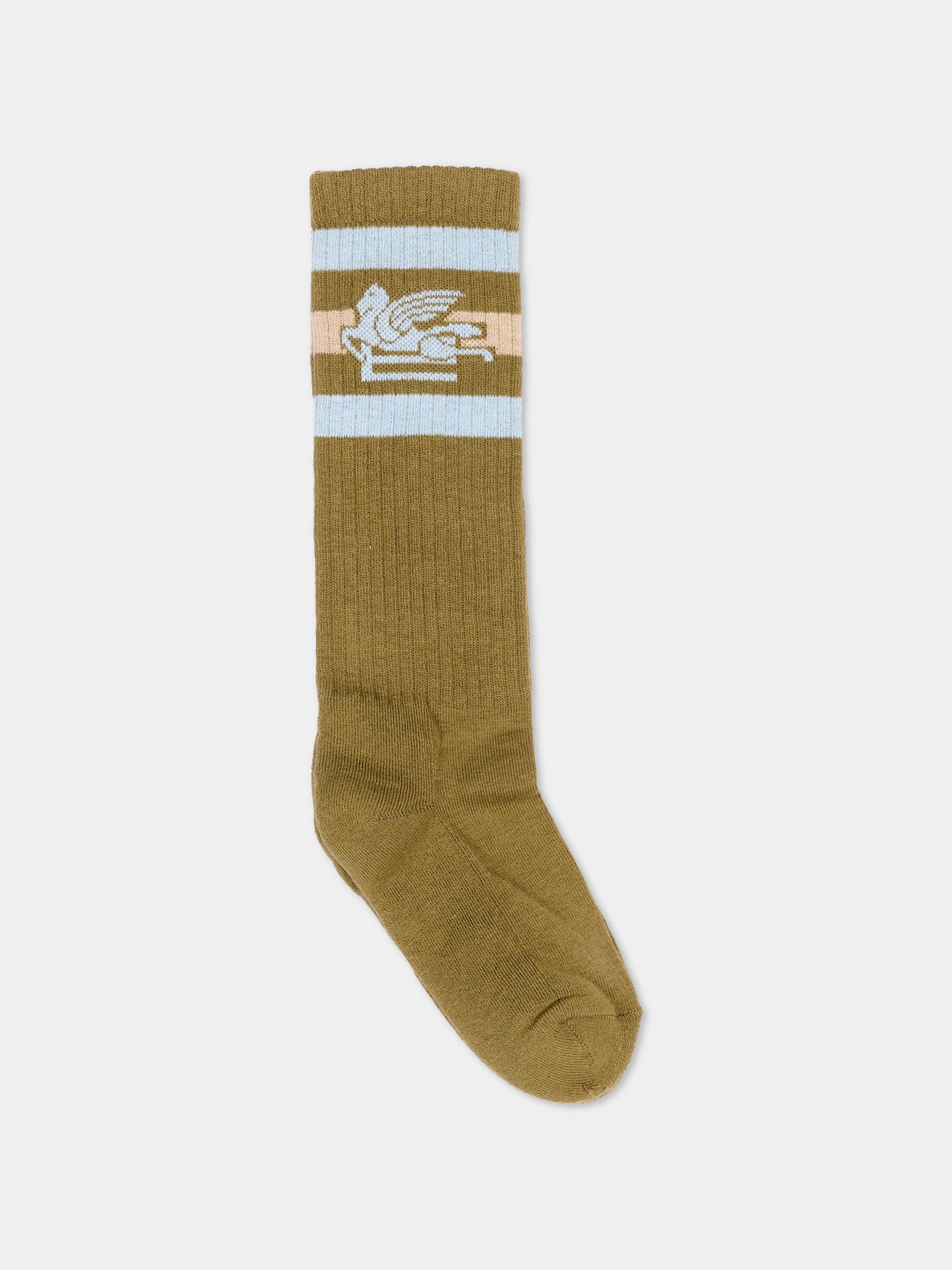 Calzino verde per bambini con Pegaso,Etro,GU0B10 Z0396 381CE
