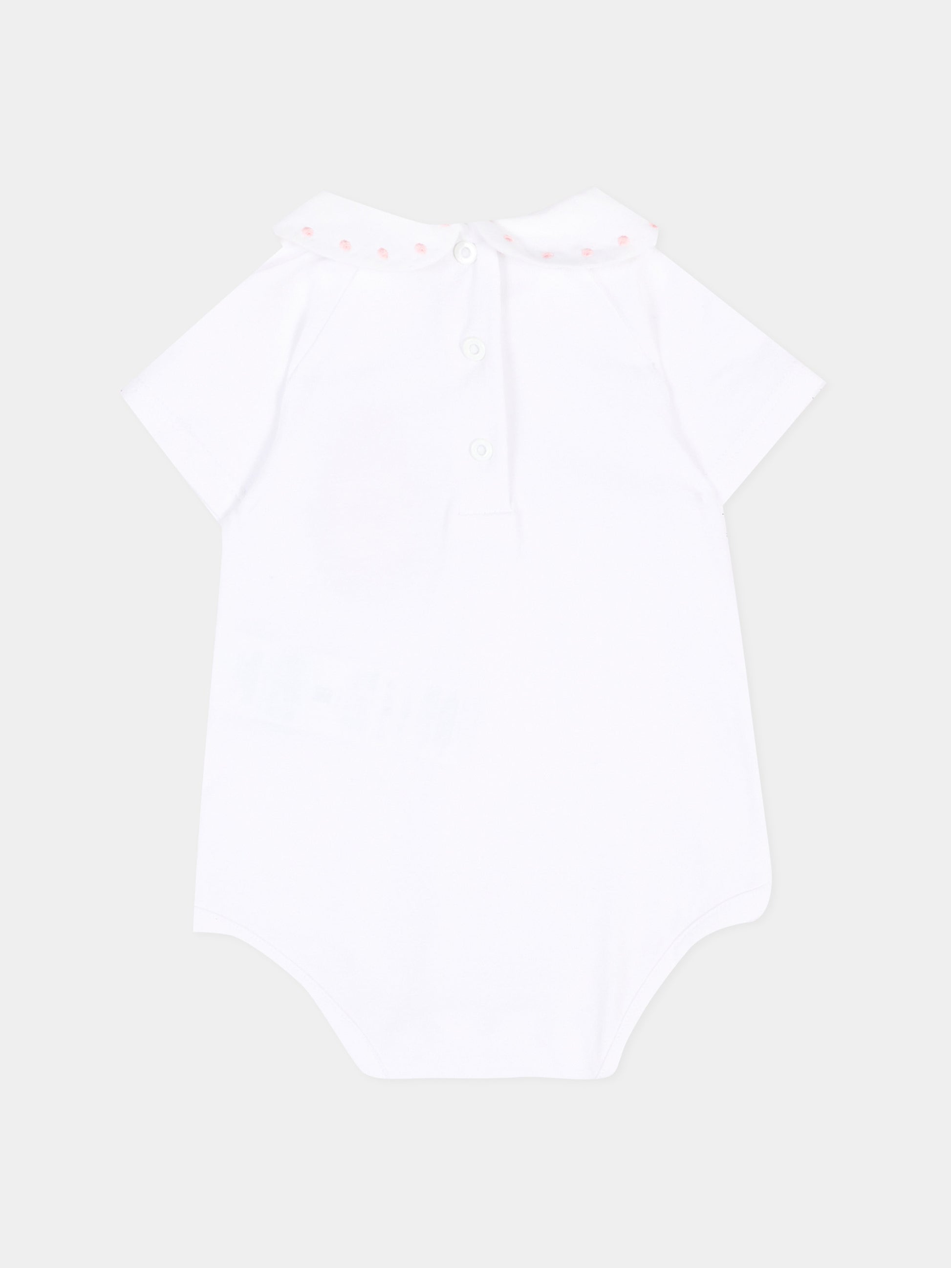 Body bianco per neonata con ricamo,Etro,GUA521 J0382 100RS