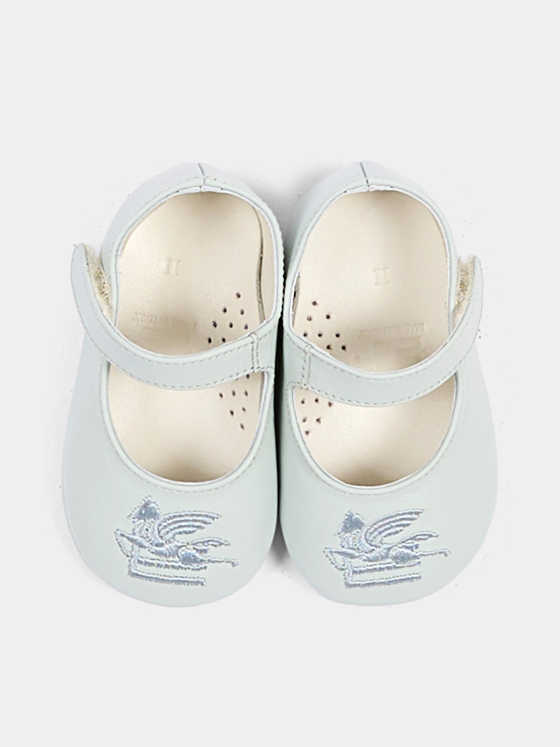 Scarpine celesti per neonata con logo,Etro,GV0026 Z2132 602