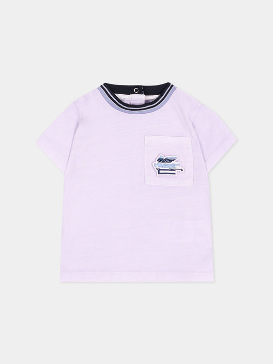 T-Shirt lilla per neonata con Pegaso,Etro,GV8551 Z2377 603