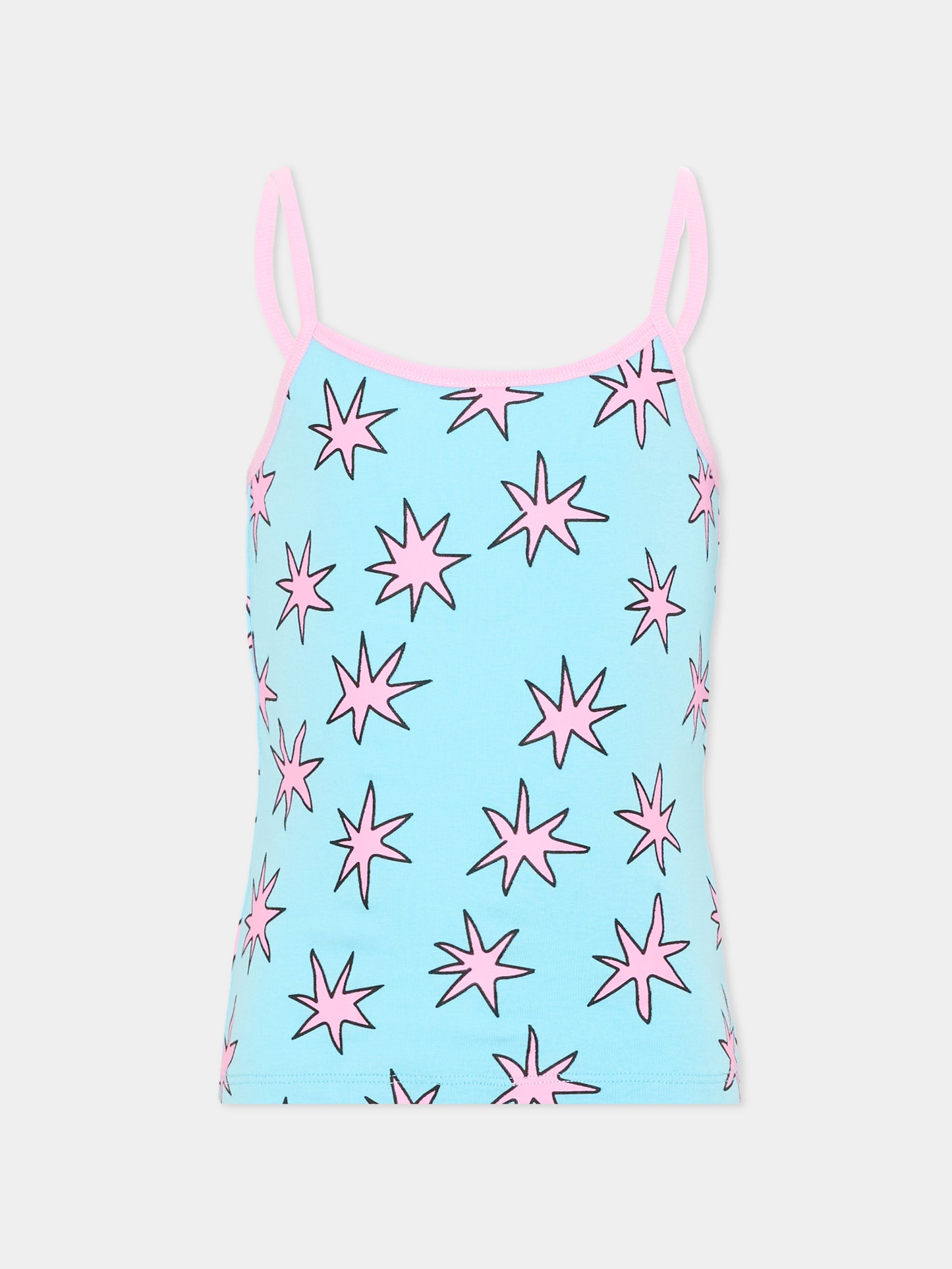 Canotta multicolor per bambina con stelle,Stella Mccartney Kids,TV0A59 Z2313 999MC