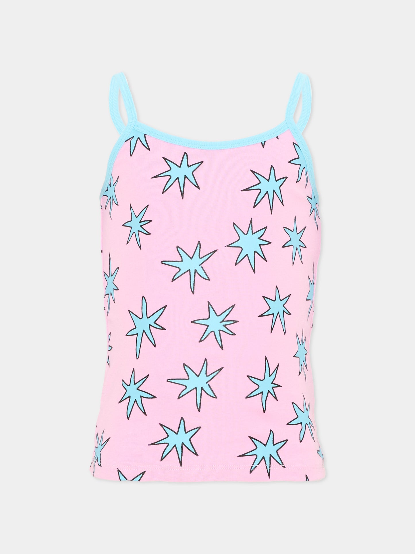Canotta multicolor per bambina con stelle,Stella Mccartney Kids,TV0A59 Z2313 999MC