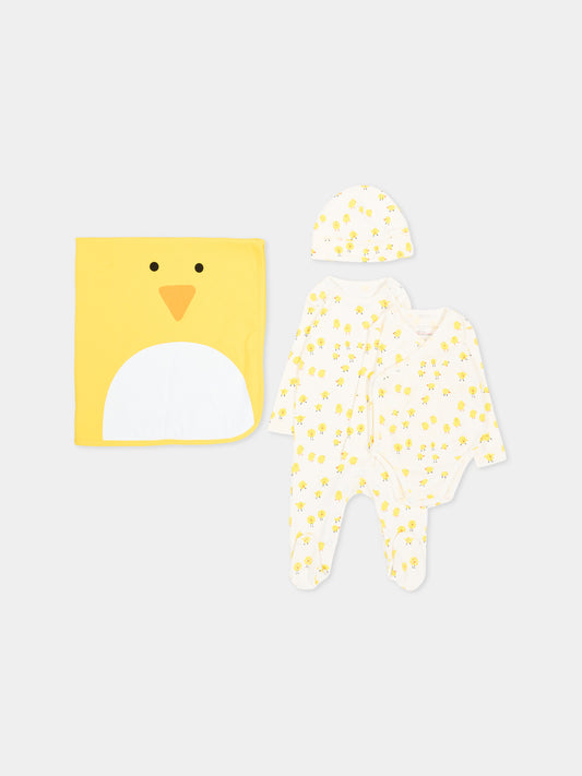 Set tutina avorio per neonato con pulcini,Stella Mccartney Kids,TVB610 Z2273 101MC
