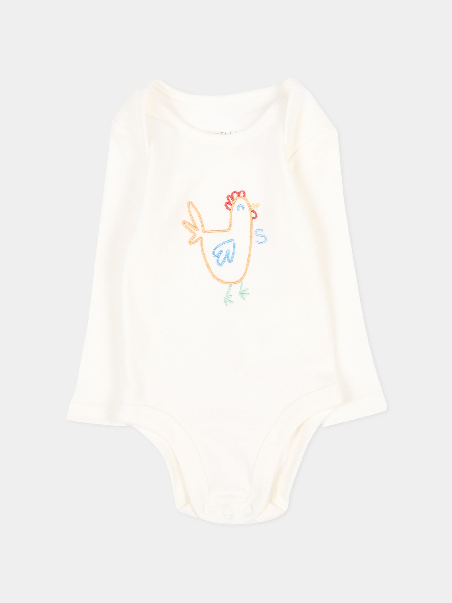 Set body avorio per neonato con ricami,Stella Mccartney Kids,TVB620 Z0669 101