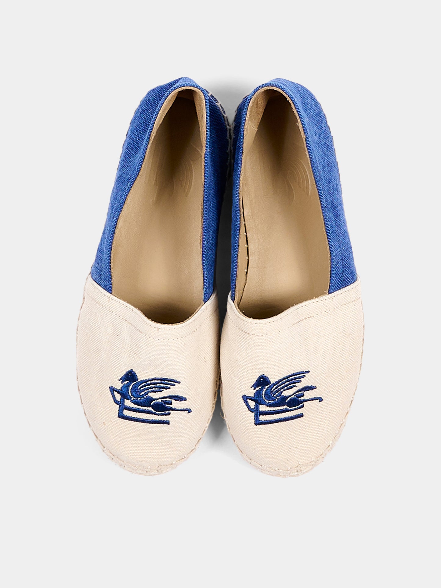 Espadrillas avorio per bambini con Pegaso,Etro,GW0P96 Z2921 105CE