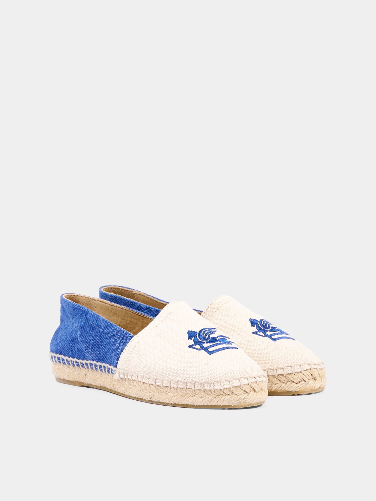 Espadrillas avorio per bambini con Pegaso,Etro,GW0P96 Z2921 105CE