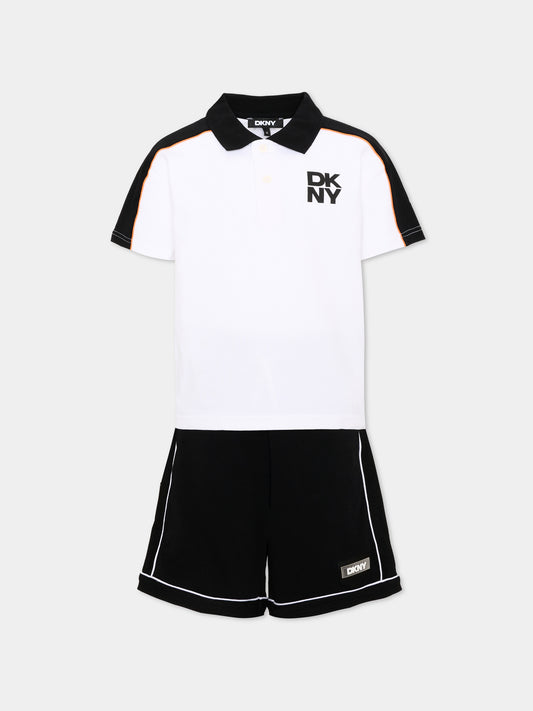 Completo sportivo multicolor per bambino con logo,Dkny,D62520 M41