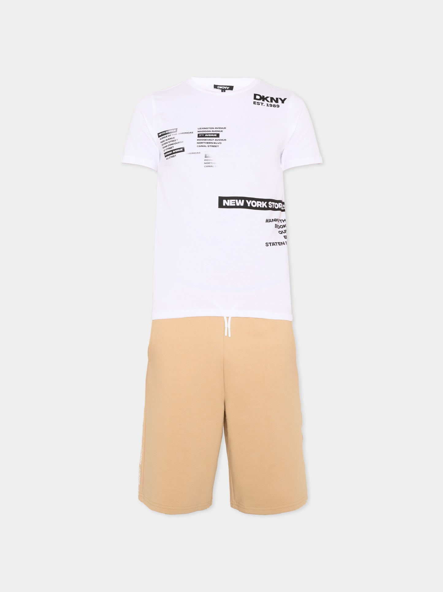 Completo sportivo multicolor per bambino con logo,Dkny,D62521 20P