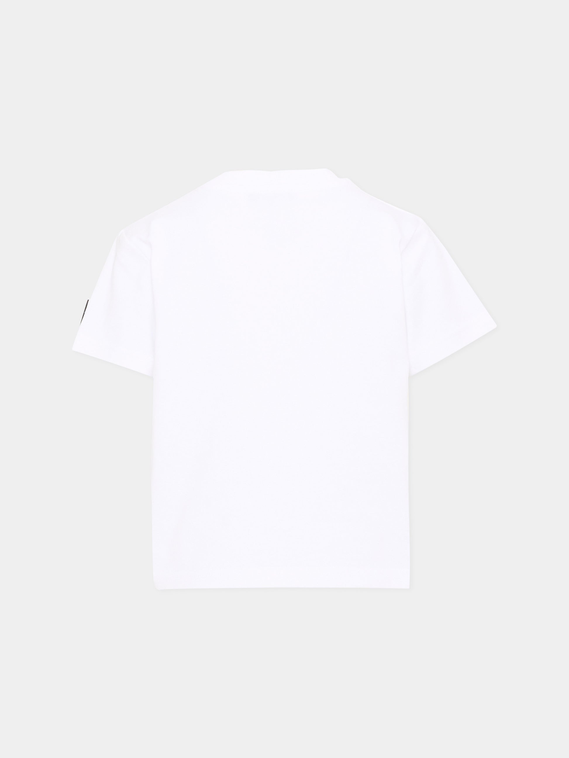 T-Shirt bianca per bambino con logo,Dkny,D62545 10P