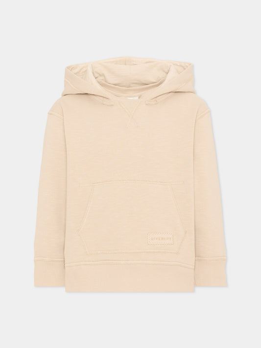 Felpa beige per bambini con logo,Givenchy Kids,H31095 192