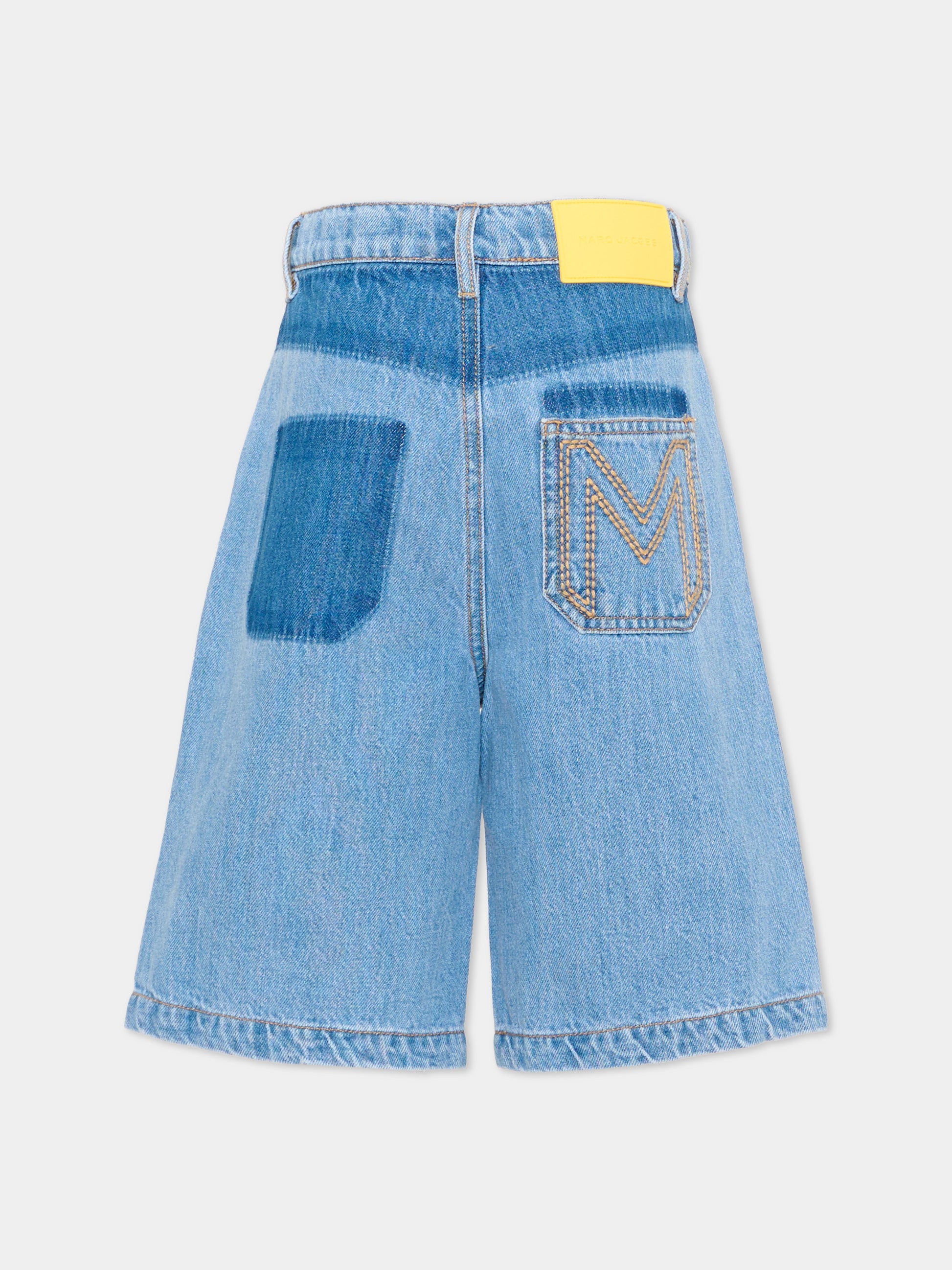 Shorts denim per bambino con patch logo,Marc Jacobs,W60786 Z10