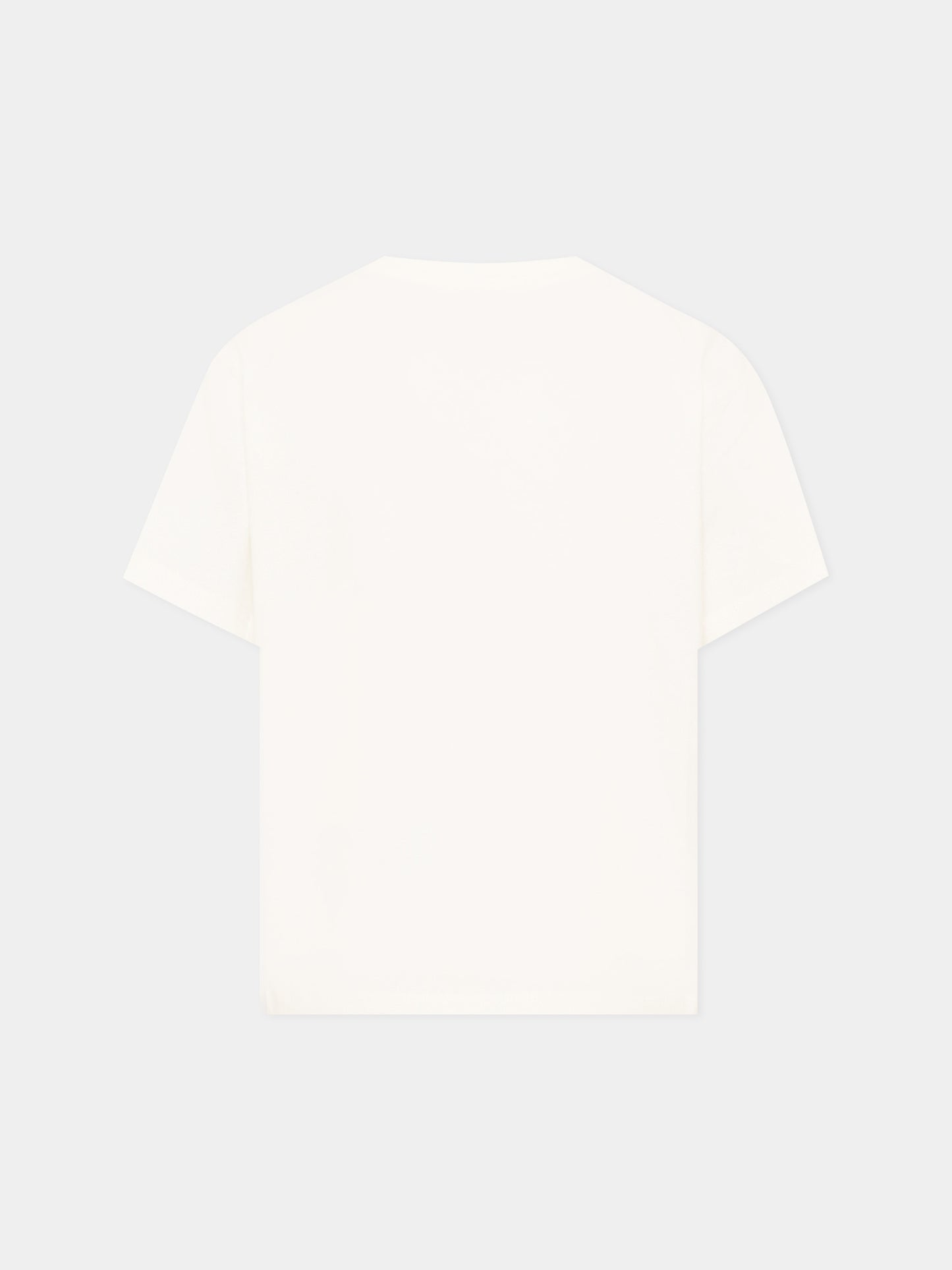 T-Shirt avorio per bambino con logo,Kenzo Kids,K61697 117