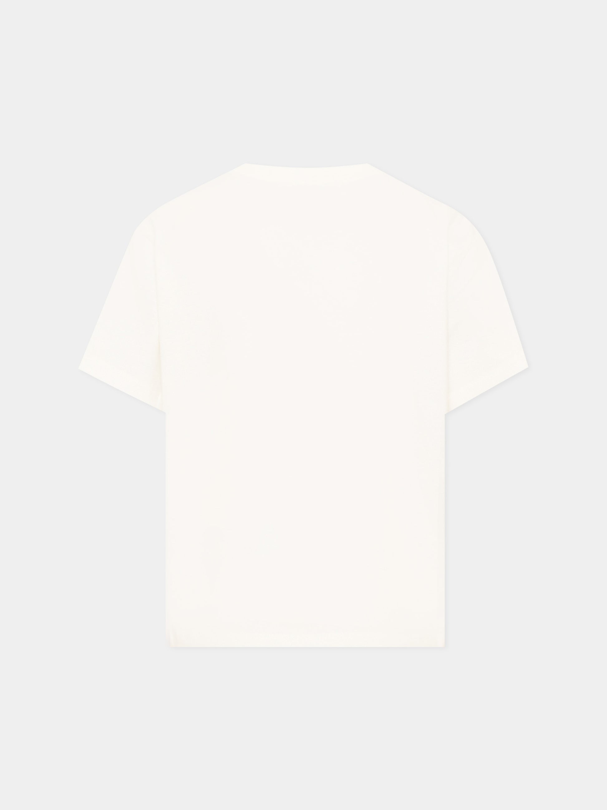 T-Shirt avorio per bambino con logo,Kenzo Kids,K61697 117