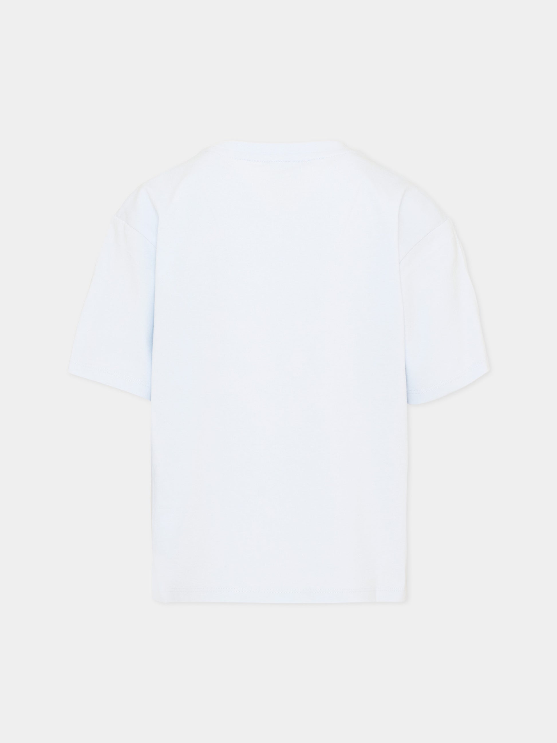 T-shirt celeste per bambini con logo,Kenzo Kids,K61804 77M