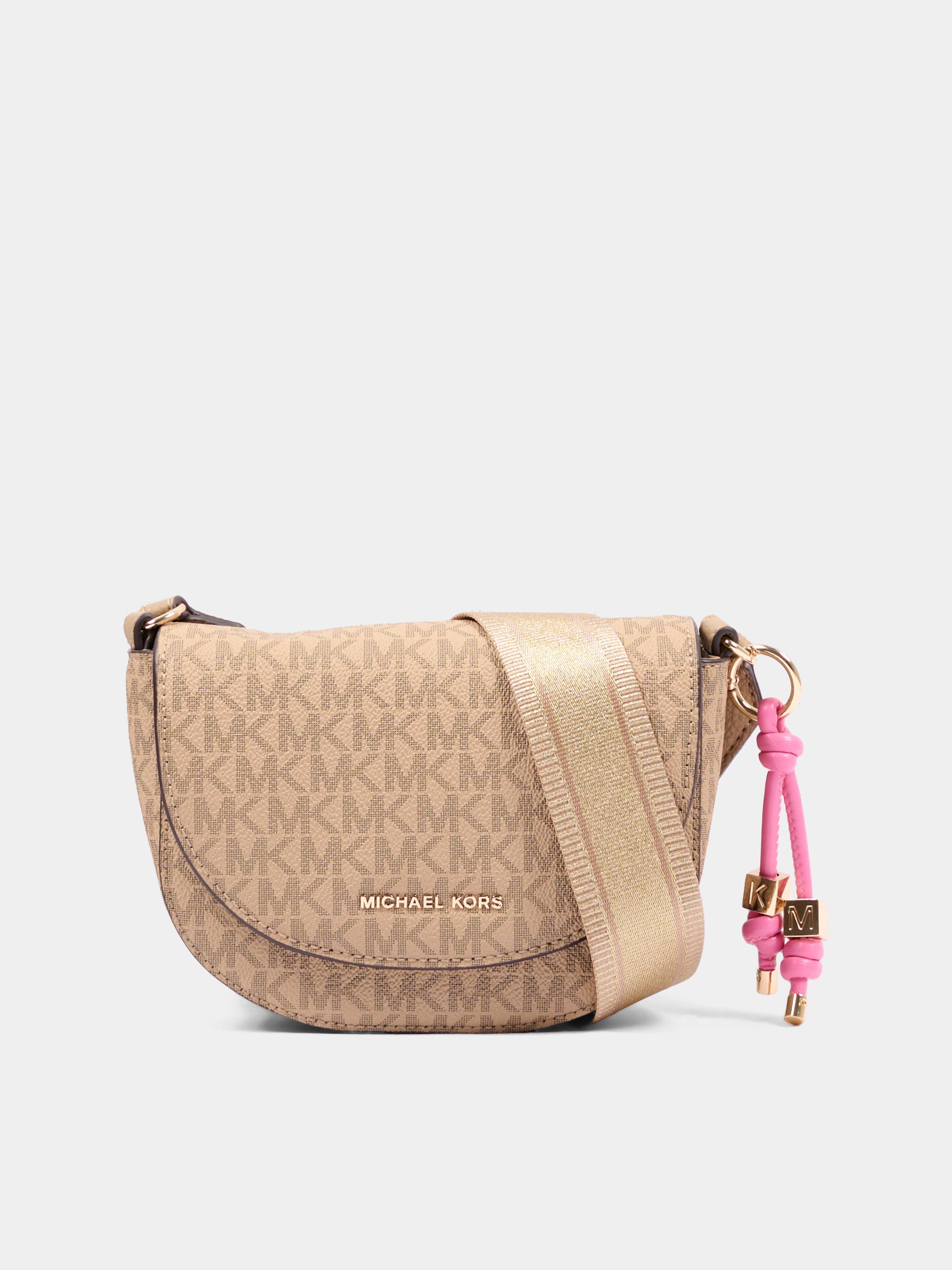 Borsa casual beige per bambina con logo,Michael Kors,R30632 215