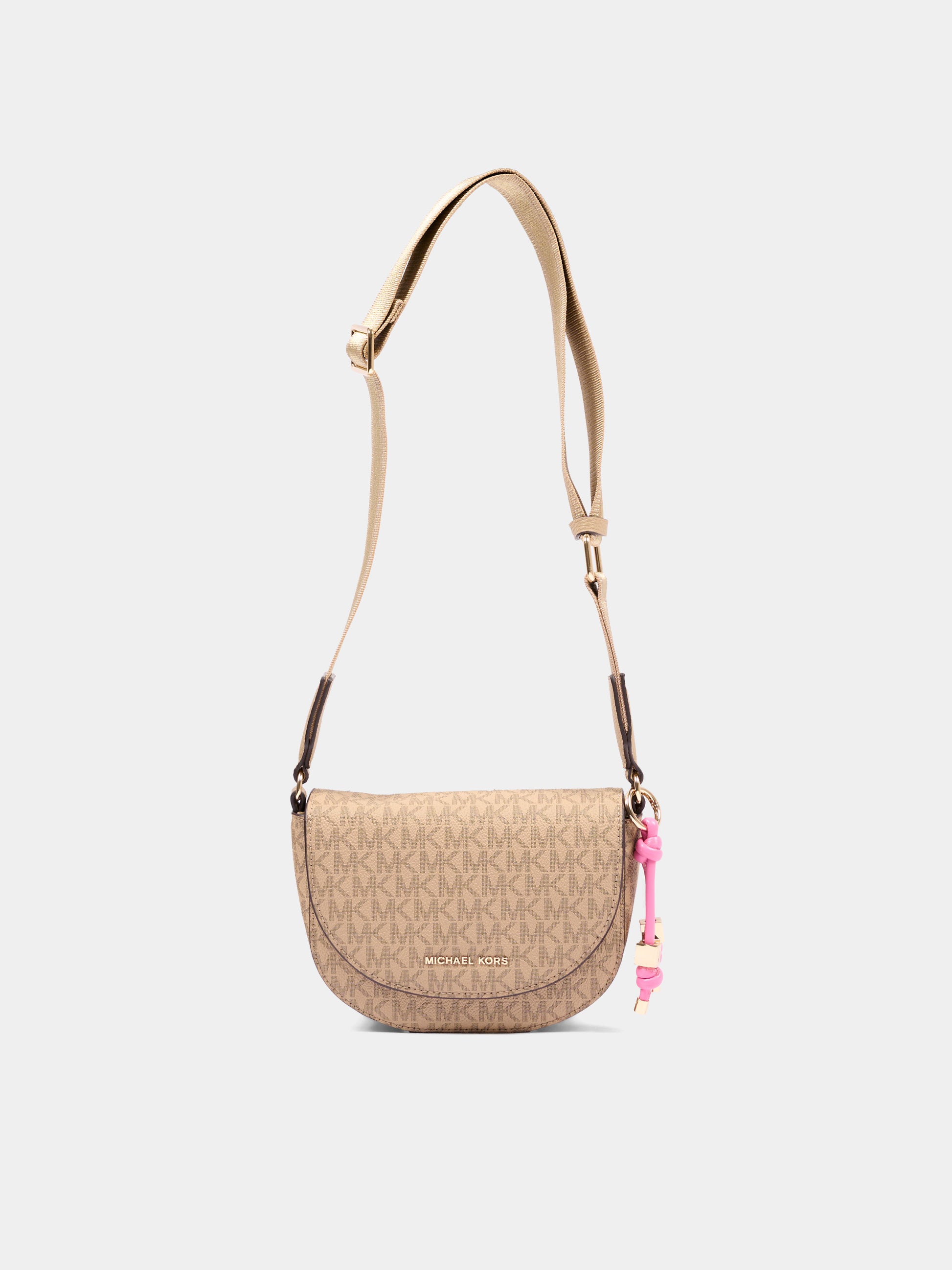 Borsa casual beige per bambina con logo,Michael Kors,R30632 215