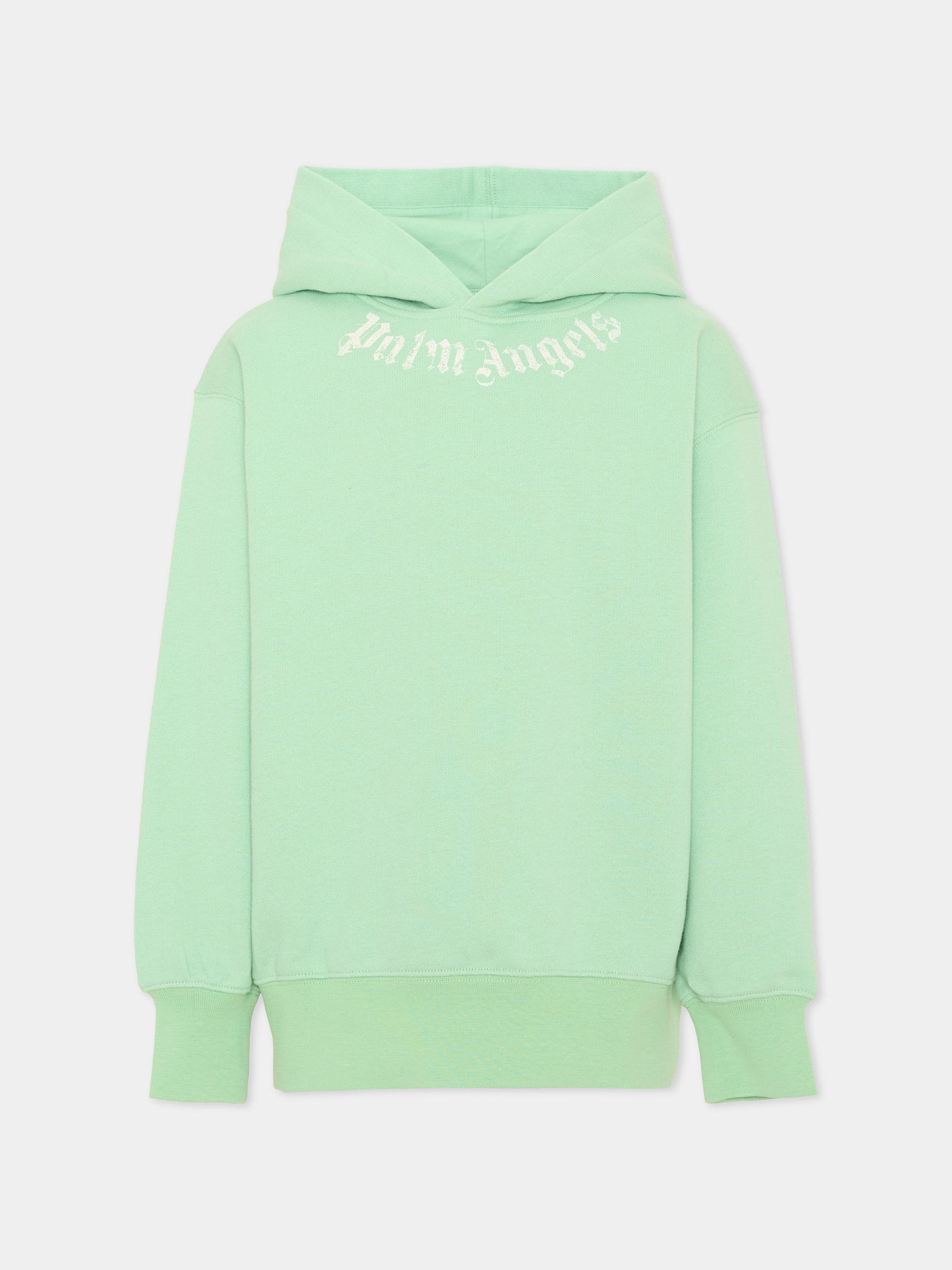 Felpa con cappuccio verde con logo,Palm Angels,PBBB012S26FLE003 080
