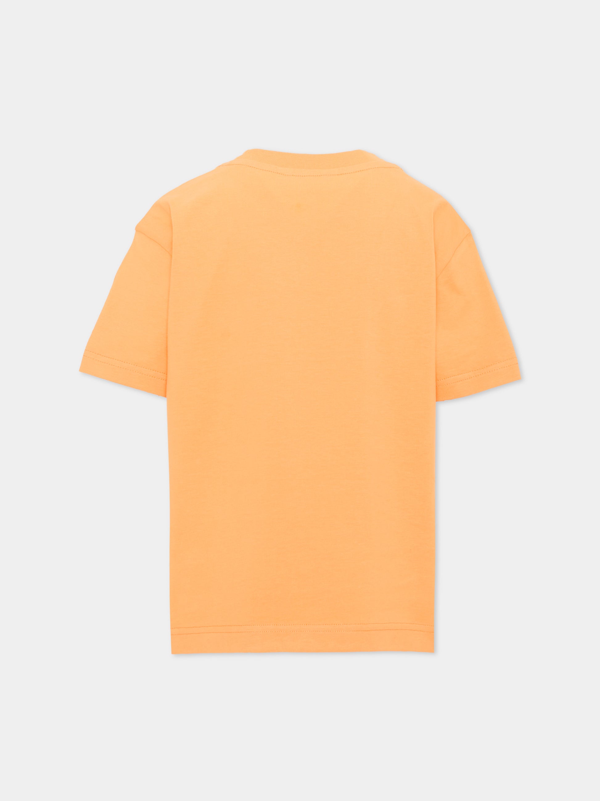 T-shirt arancione per bambino con stampa,Palm Angels,PBAA003S26JER003 030