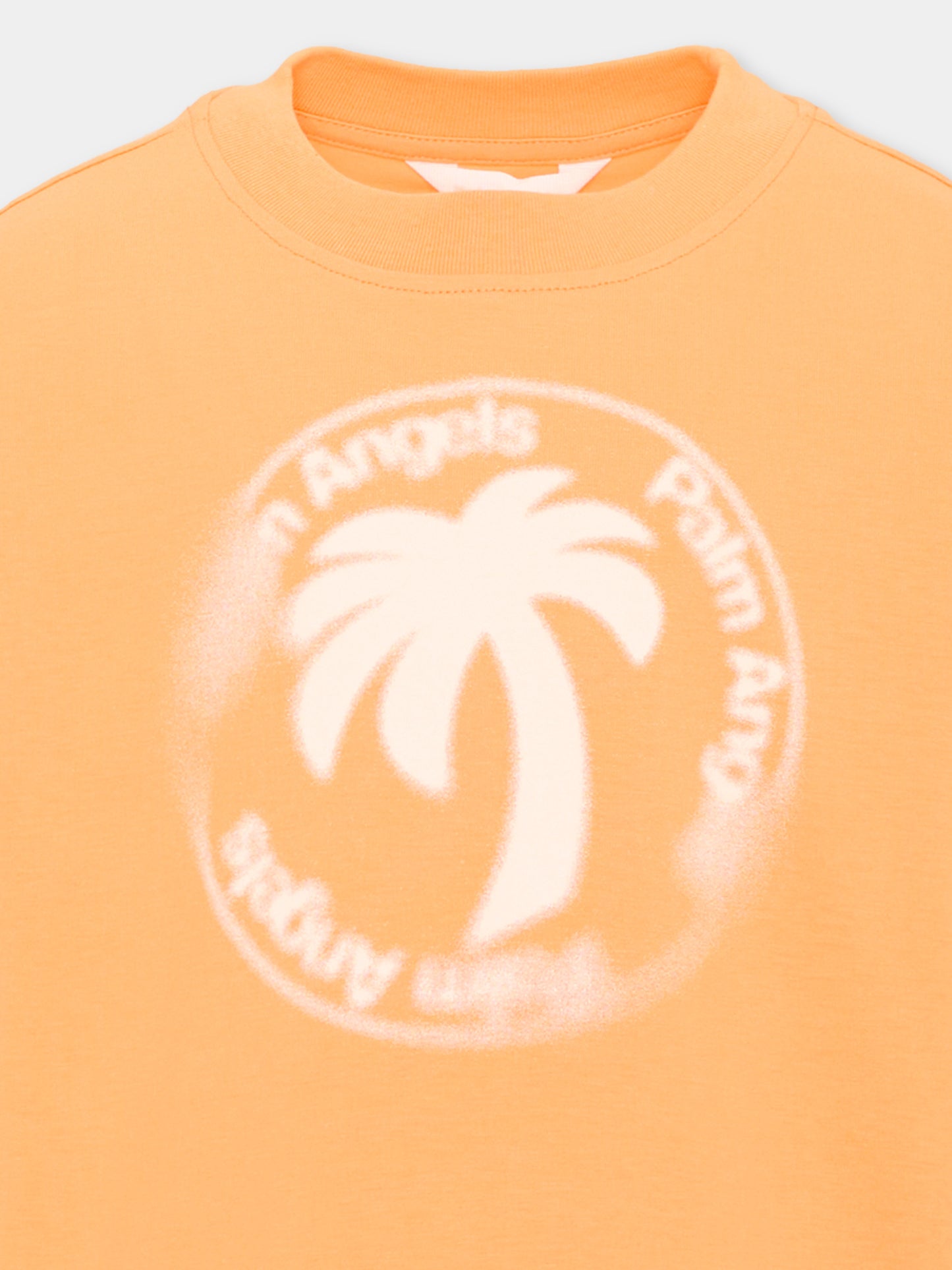 T-shirt arancione per bambino con stampa,Palm Angels,PBAA003S26JER003 030