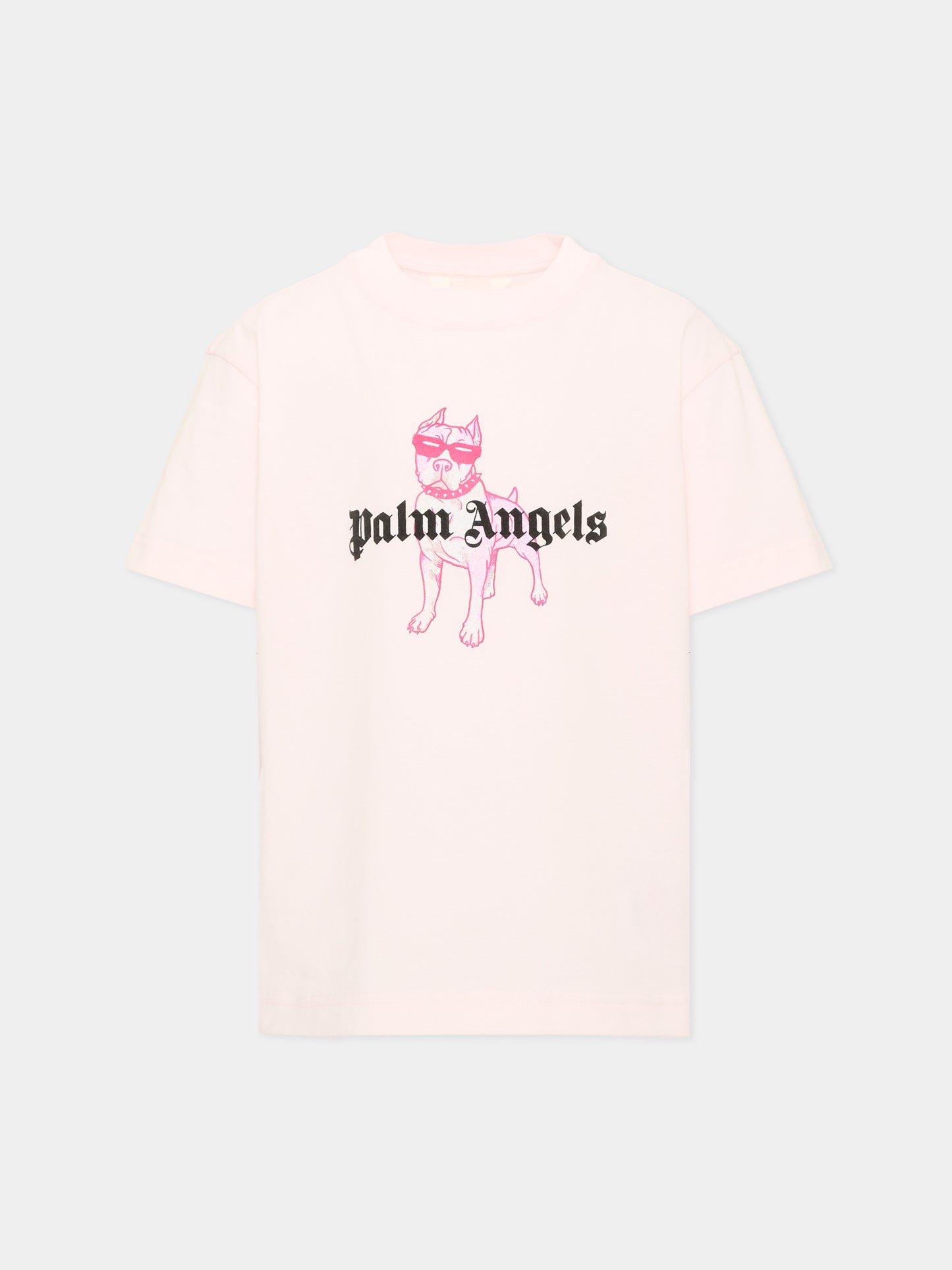 T-shirt rosa per bambina con stampa,Palm Angels,PGAA002S26JER009 042