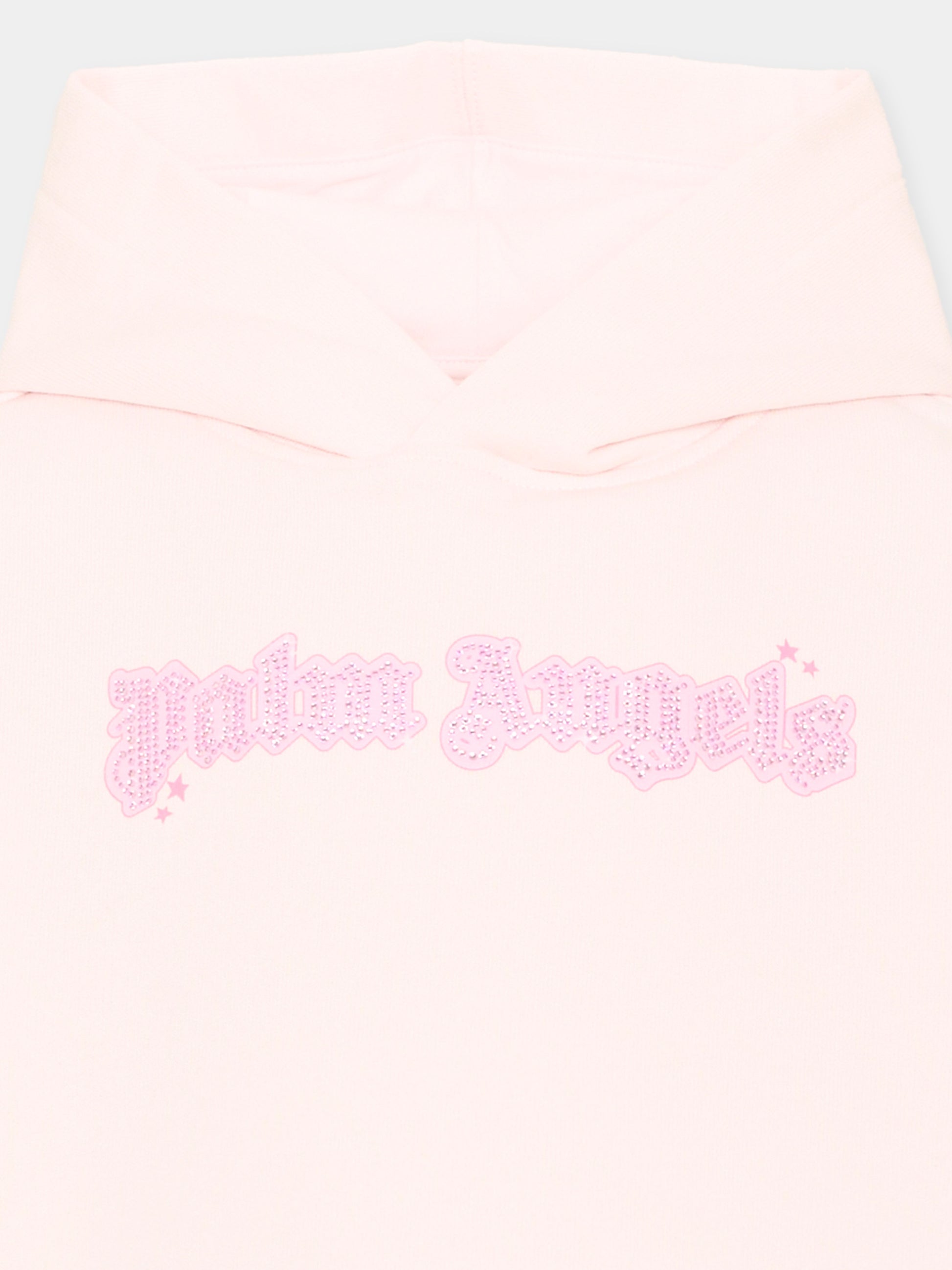 Felpa con cappuccio rosa con logo,Palm Angels,PGBB006S26FLE001 042