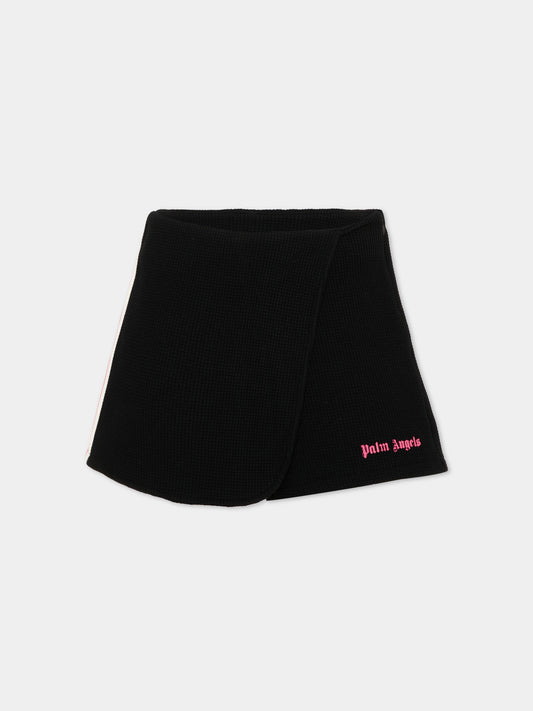 Shorts nero per bambina con logo,Palm Angels,PGCB00BS26JER001 110