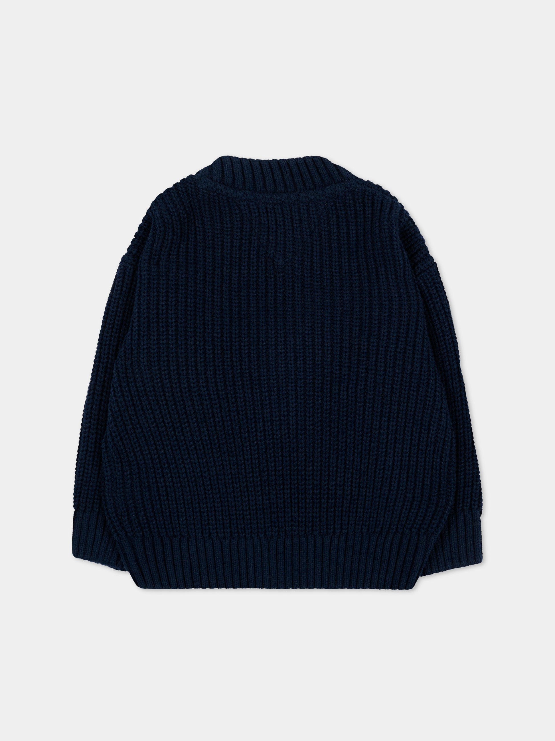 Maglione blu per neonati con logo,Tommy Hilfiger Junior,KB0KB10071 C1G_