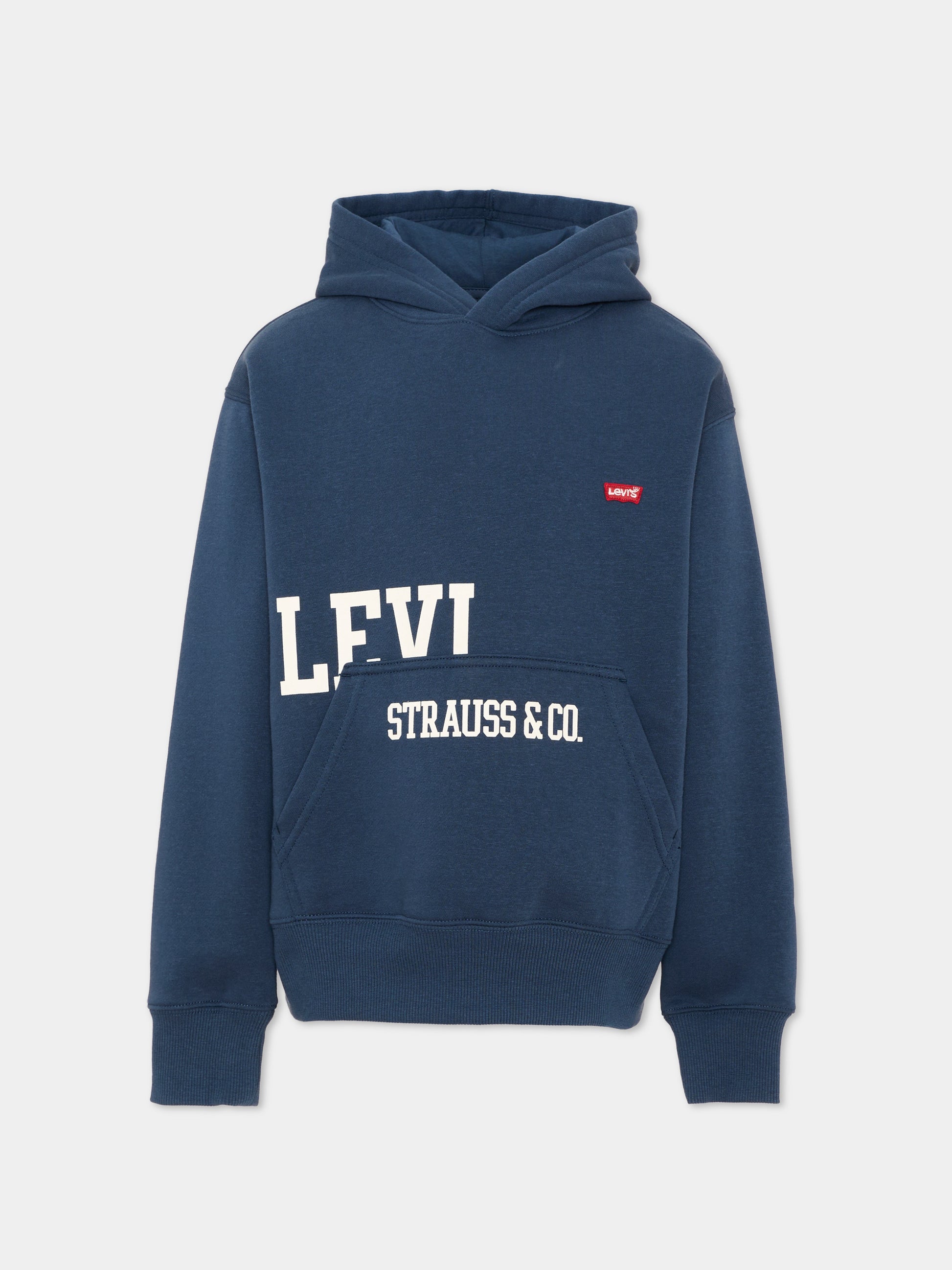 Felpa con cappuccio blu con logo,Levi's Kids,9EN719 UF3