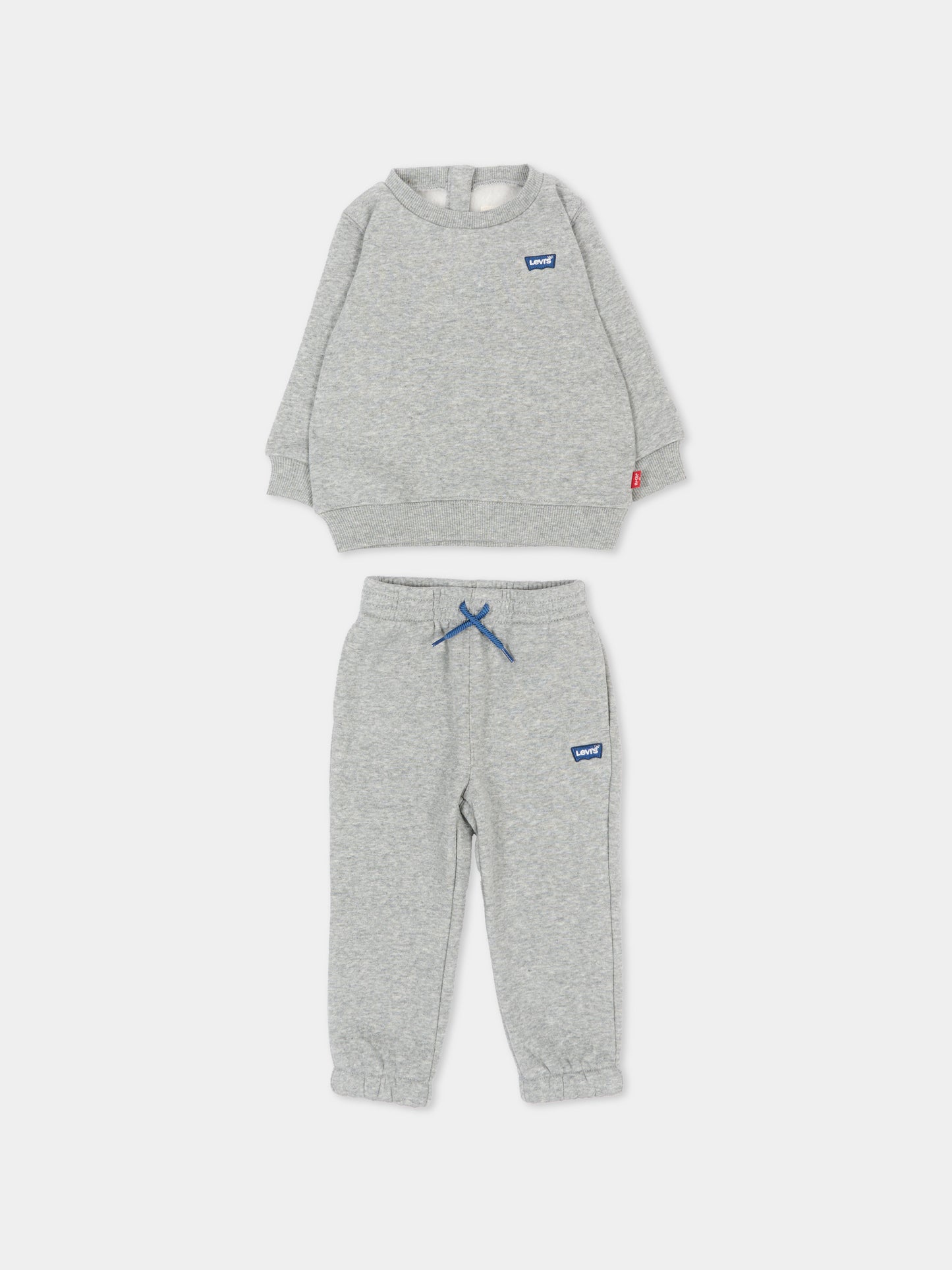 Completo sportivo lungo grigio per neonato,Levi's Kids,6EP012 C87