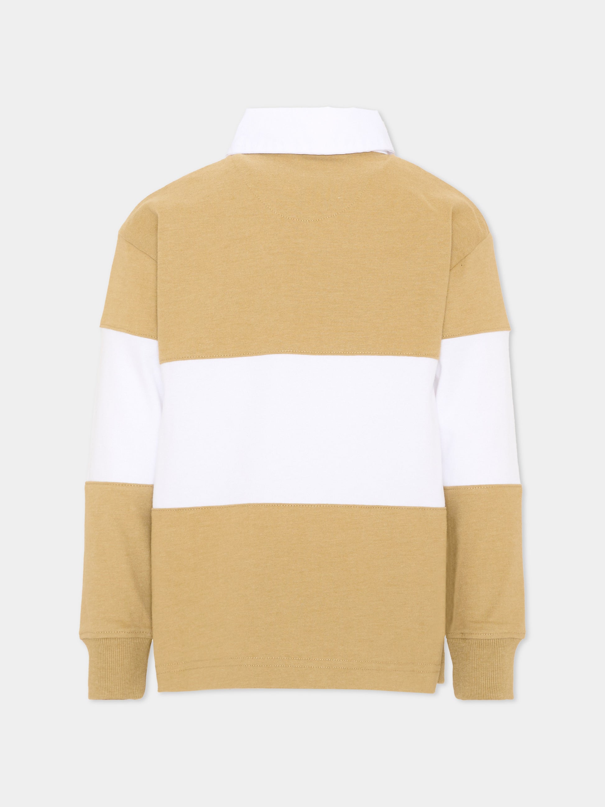Polo a manica lunga beige con logo,Levi's Kids,8EP601 X4Z