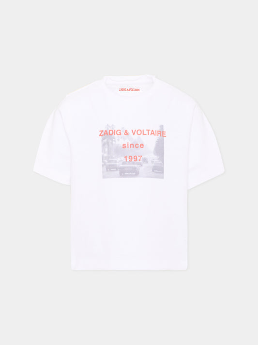 T-Shirt bianca per bambini,Zadig & Voltaire Kids,X60582 10P