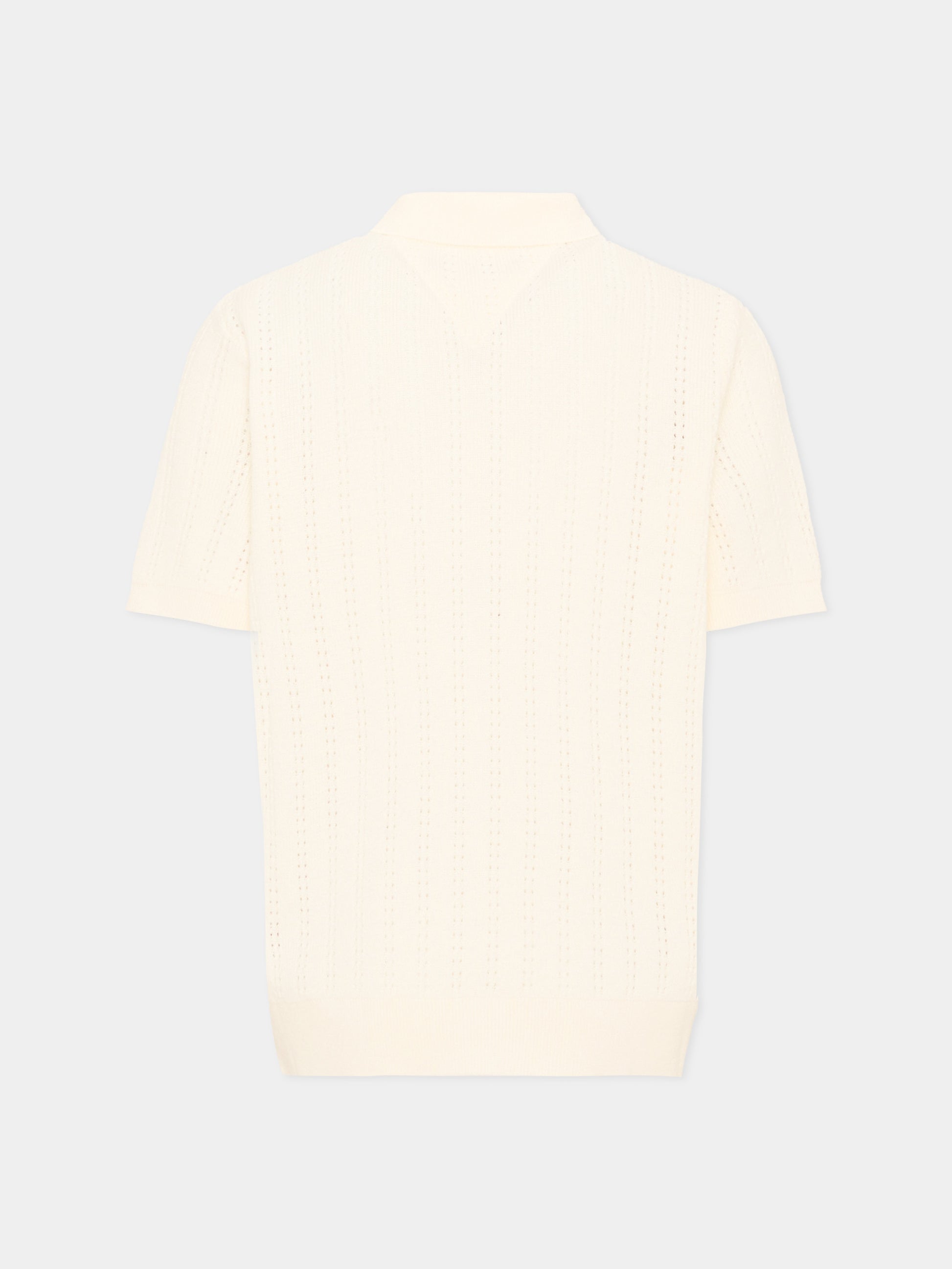 Polo a manica corta avorio per bambino,Tommy Hilfiger Junior,KB0KB10251 YA8