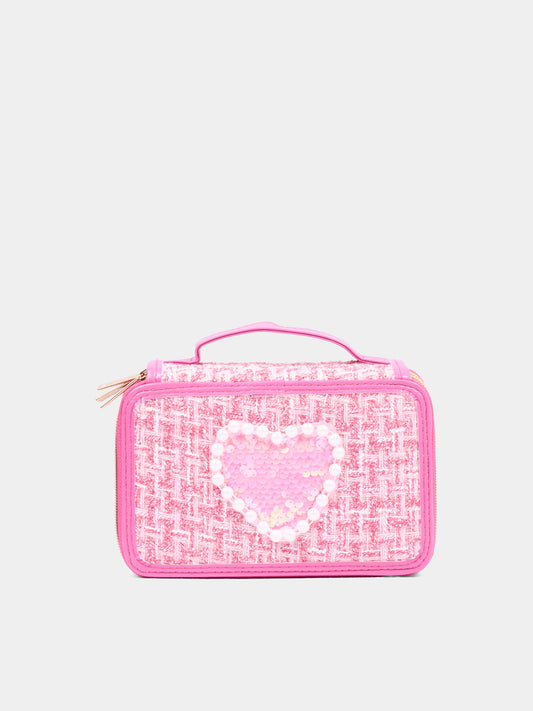 Astuccio fucsia per bambina con cuore,Girabrilla,19085 19087